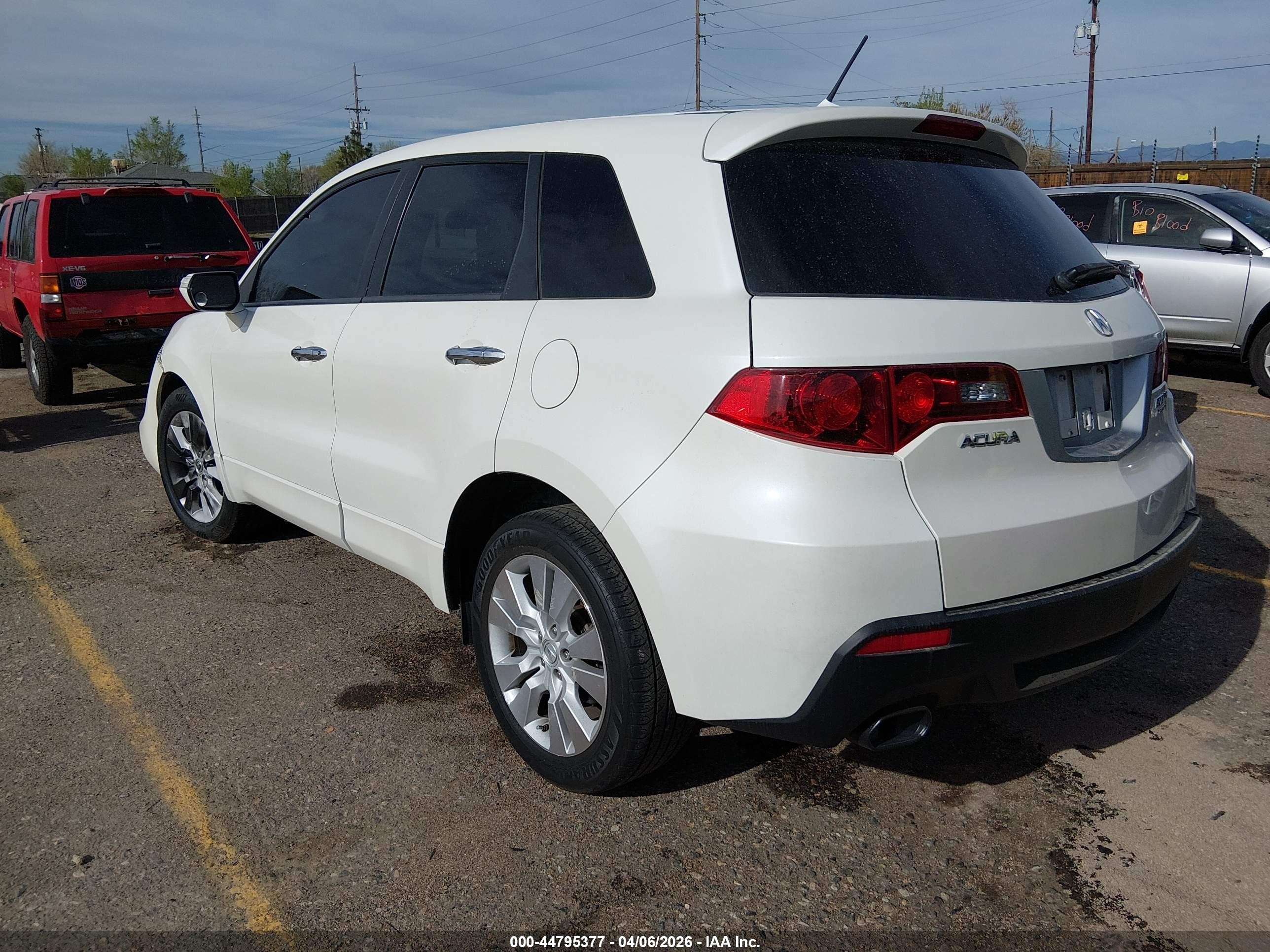 2010 Acura Rdx   White vin: 5J8TB2H52AA003725