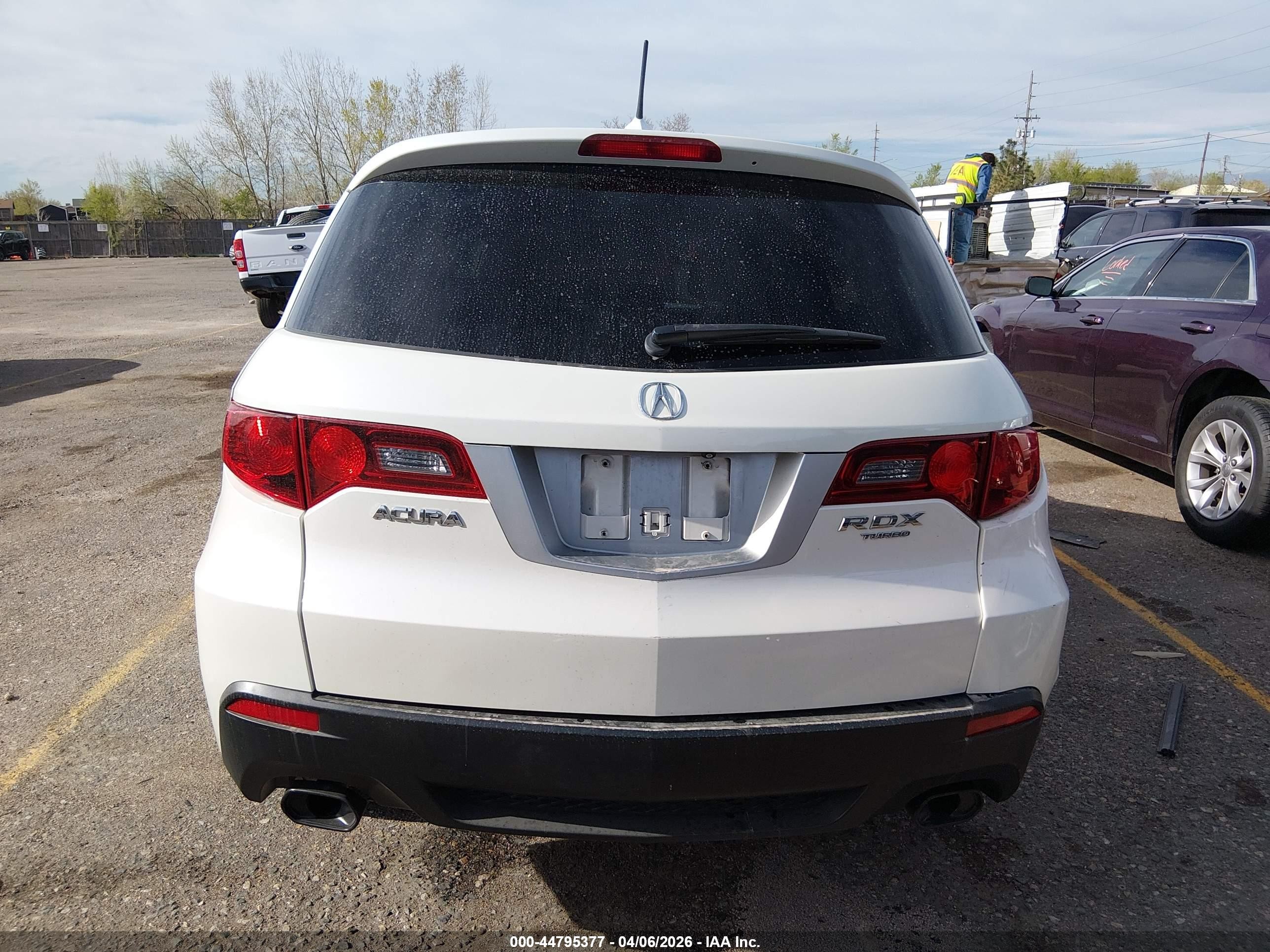 2010 Acura Rdx   White vin: 5J8TB2H52AA003725