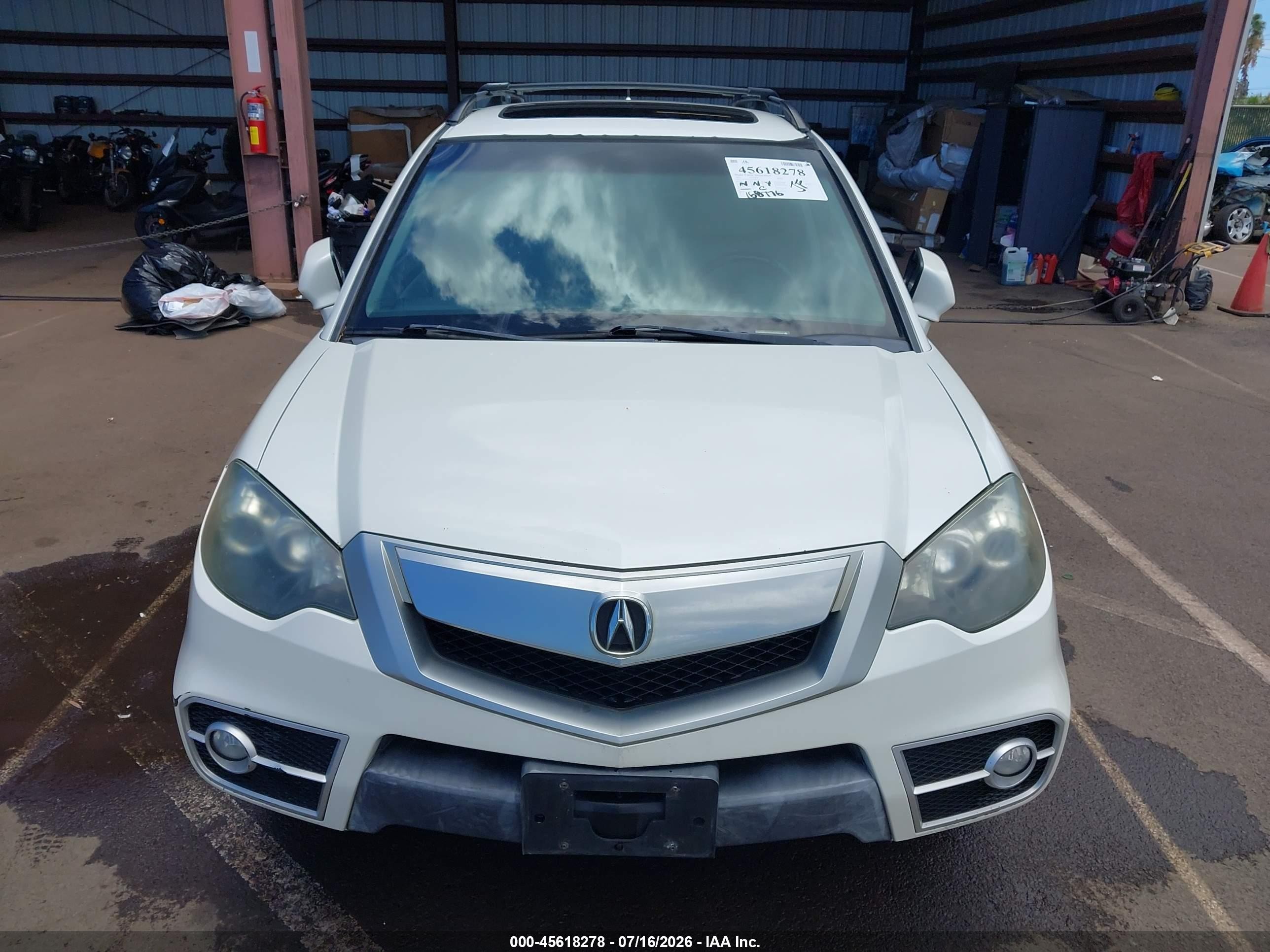 2011 Acura Rdx   White vin: 5J8TB2H54BA000360
