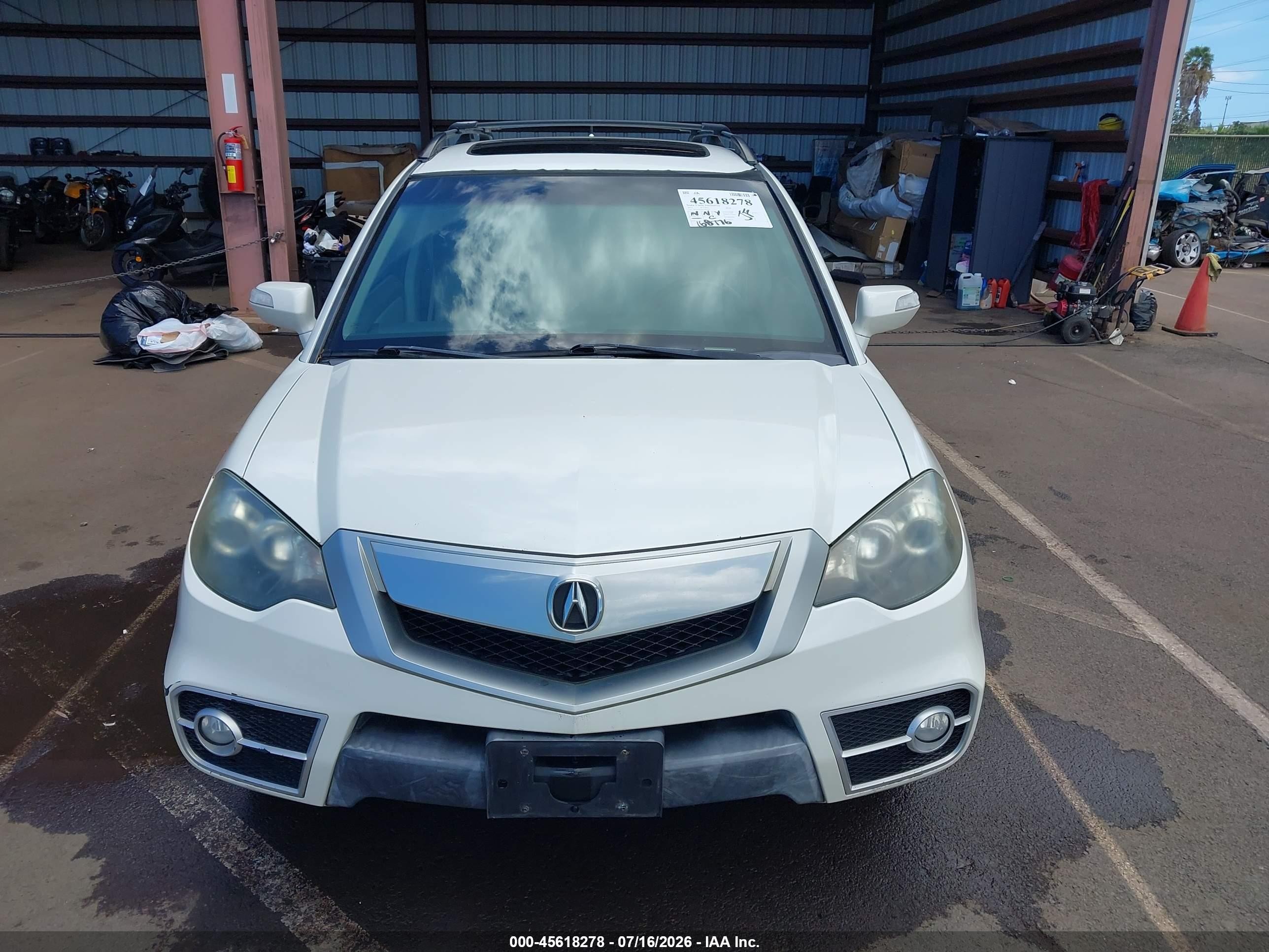 2011 Acura Rdx   White vin: 5J8TB2H54BA000360