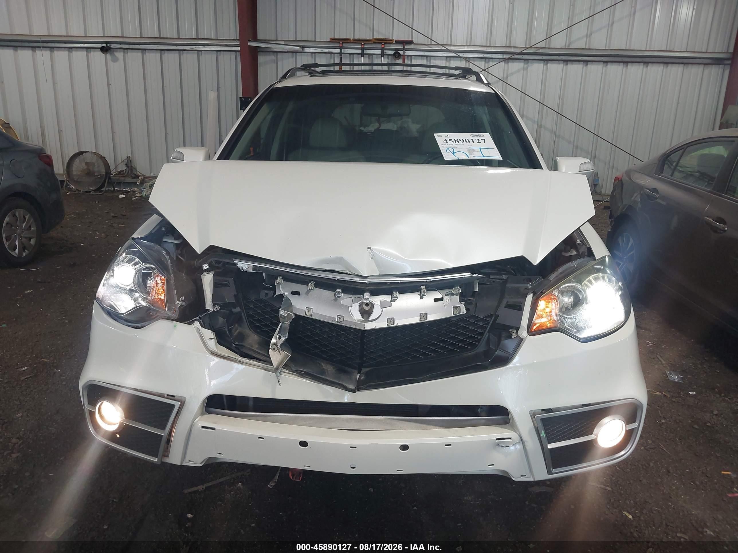 2011 Acura Rdx   White vin: 5J8TB2H57BA002488