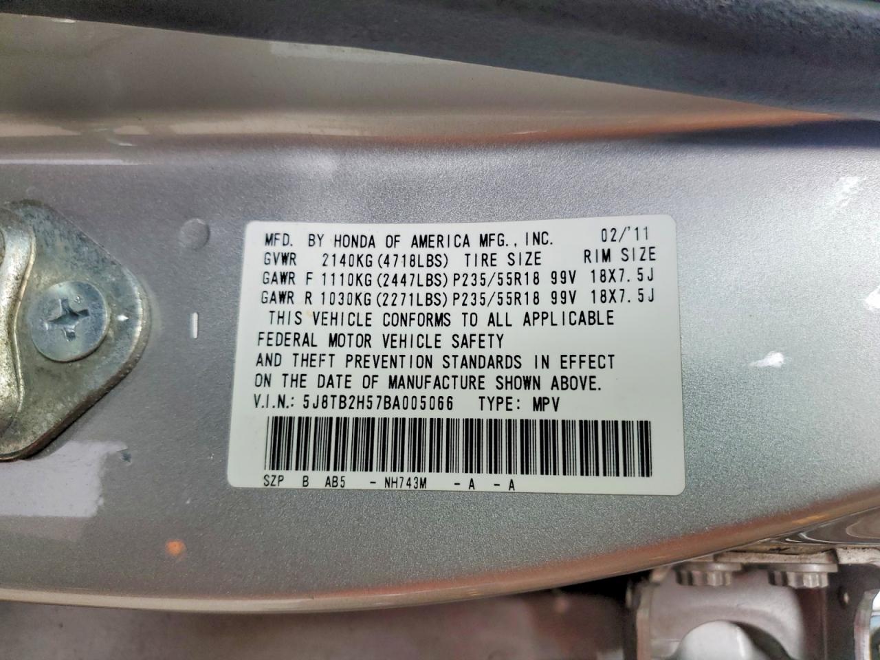 2011 Acura Rdx Technology Silver vin: 5J8TB2H57BA005066