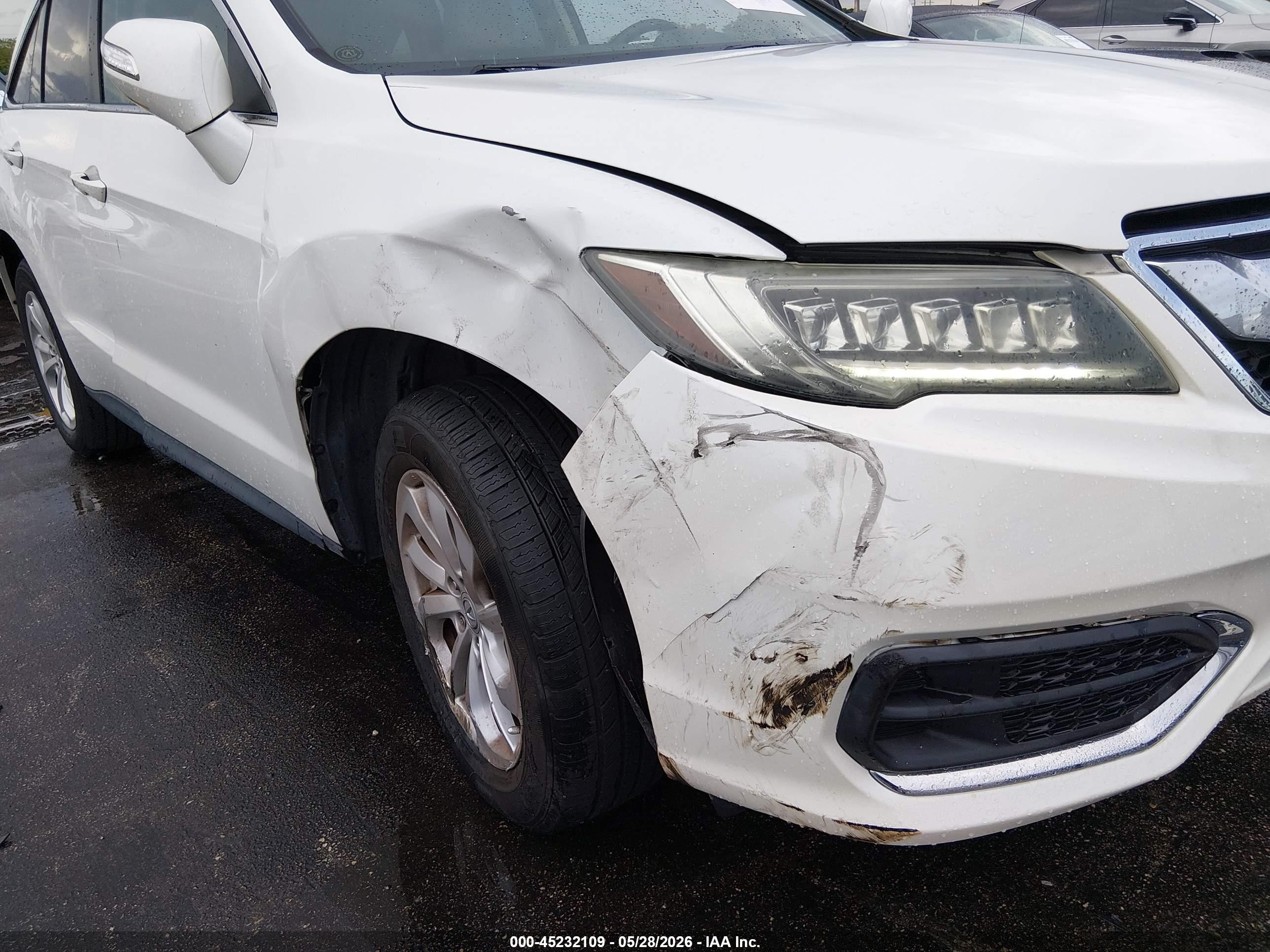 2016 Acura Rdx Acurawatch Plus Pkg Белый vin: 5J8TB3H30GL005295