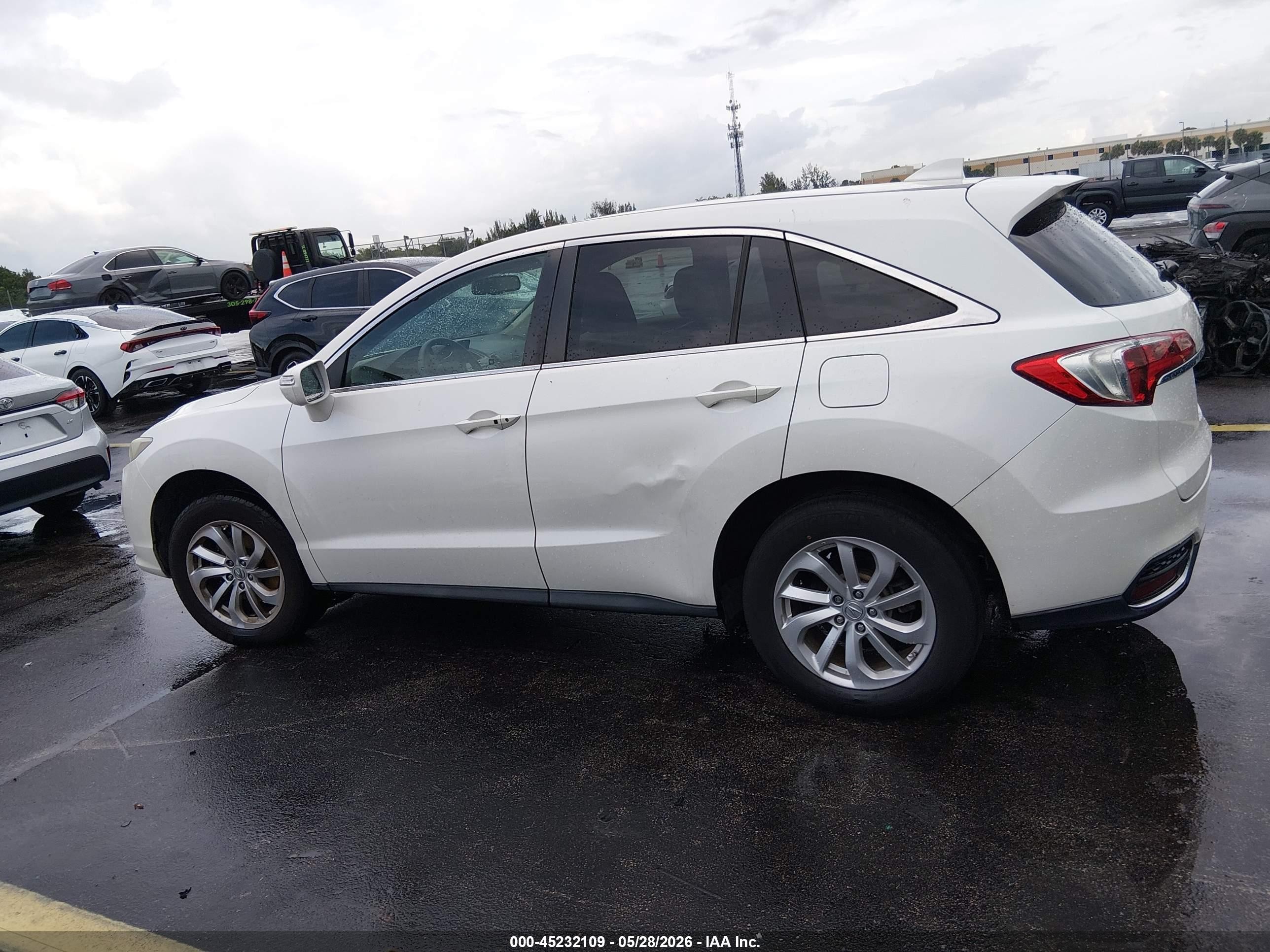 2016 Acura Rdx Acurawatch Plus Pkg Белый vin: 5J8TB3H30GL005295