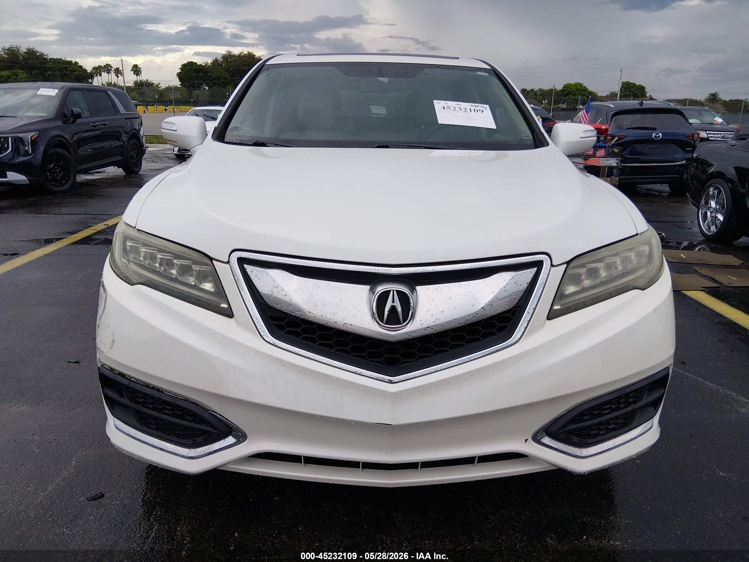 2016 Acura Rdx Acurawatch Plus Pkg Белый vin: 5J8TB3H30GL005295