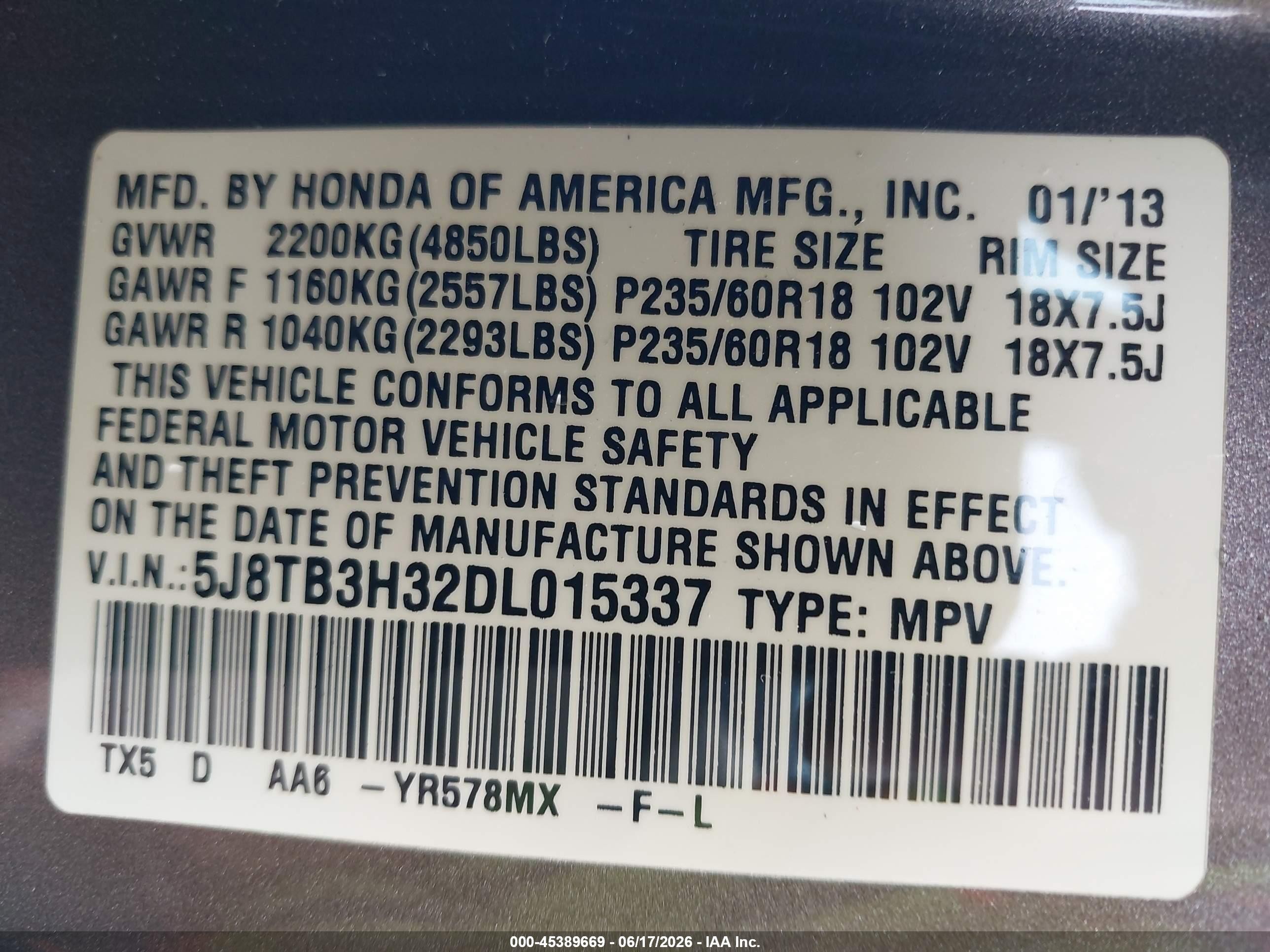 2013 Acura Rdx   Brown vin: 5J8TB3H32DL015337