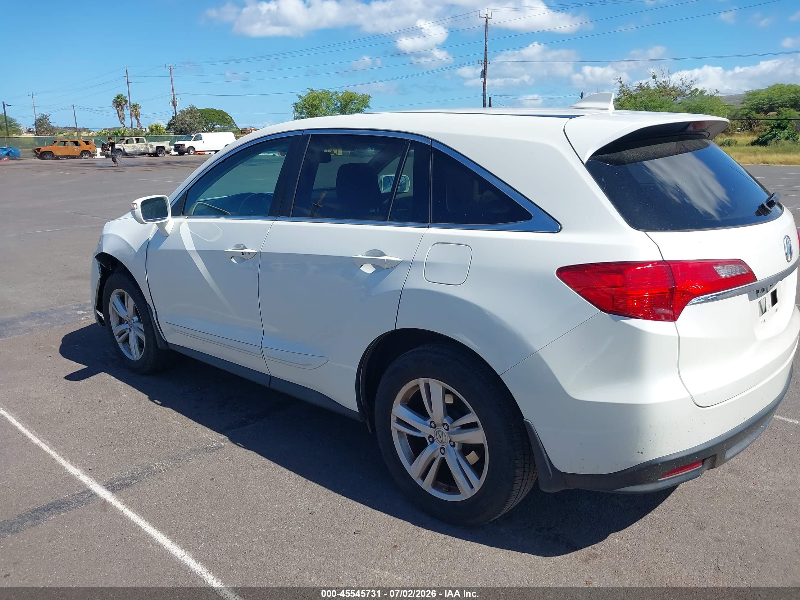 2014 Acura Rdx   White vin: 5J8TB3H34EL004759