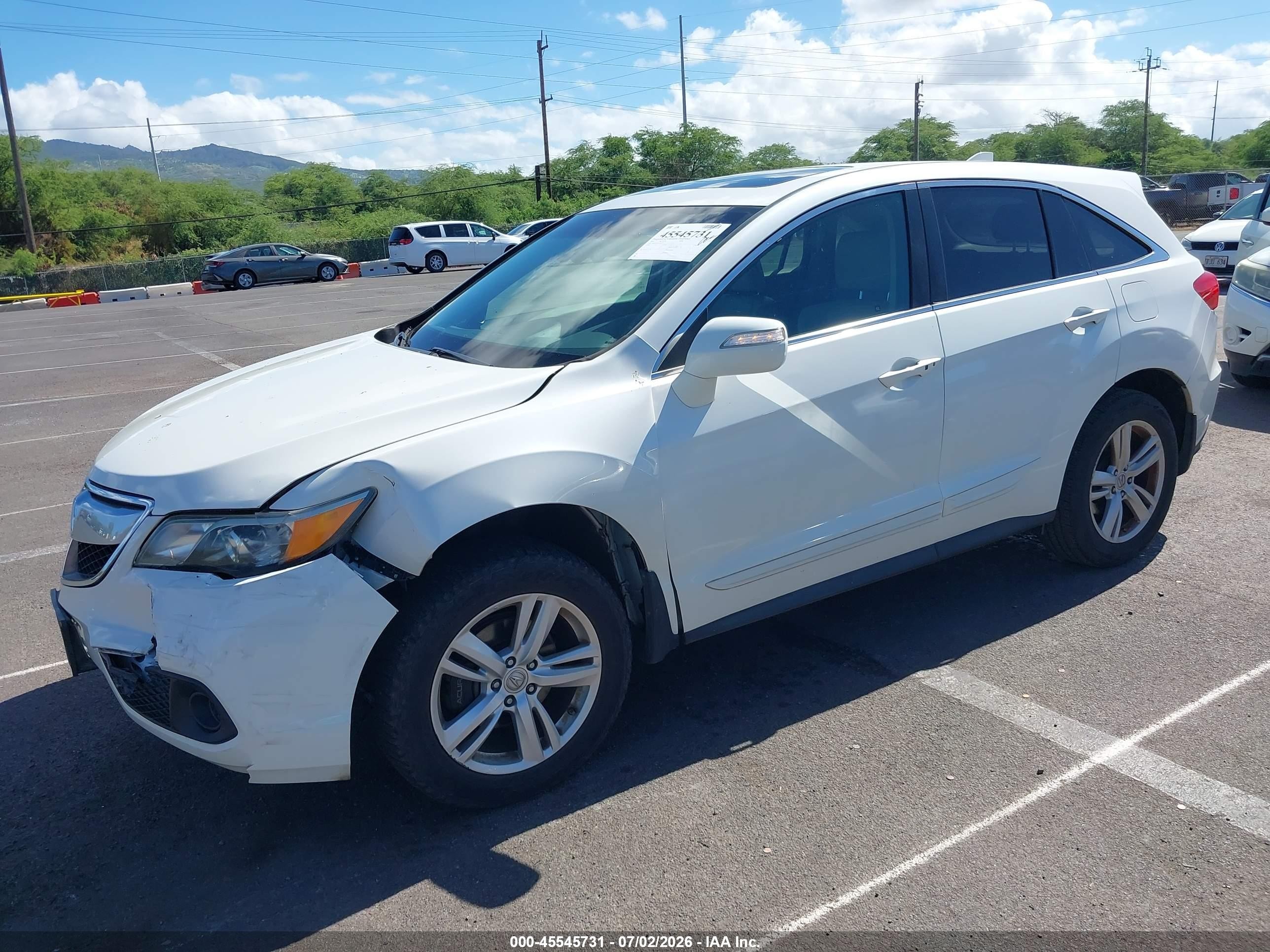 2014 Acura Rdx   White vin: 5J8TB3H34EL004759