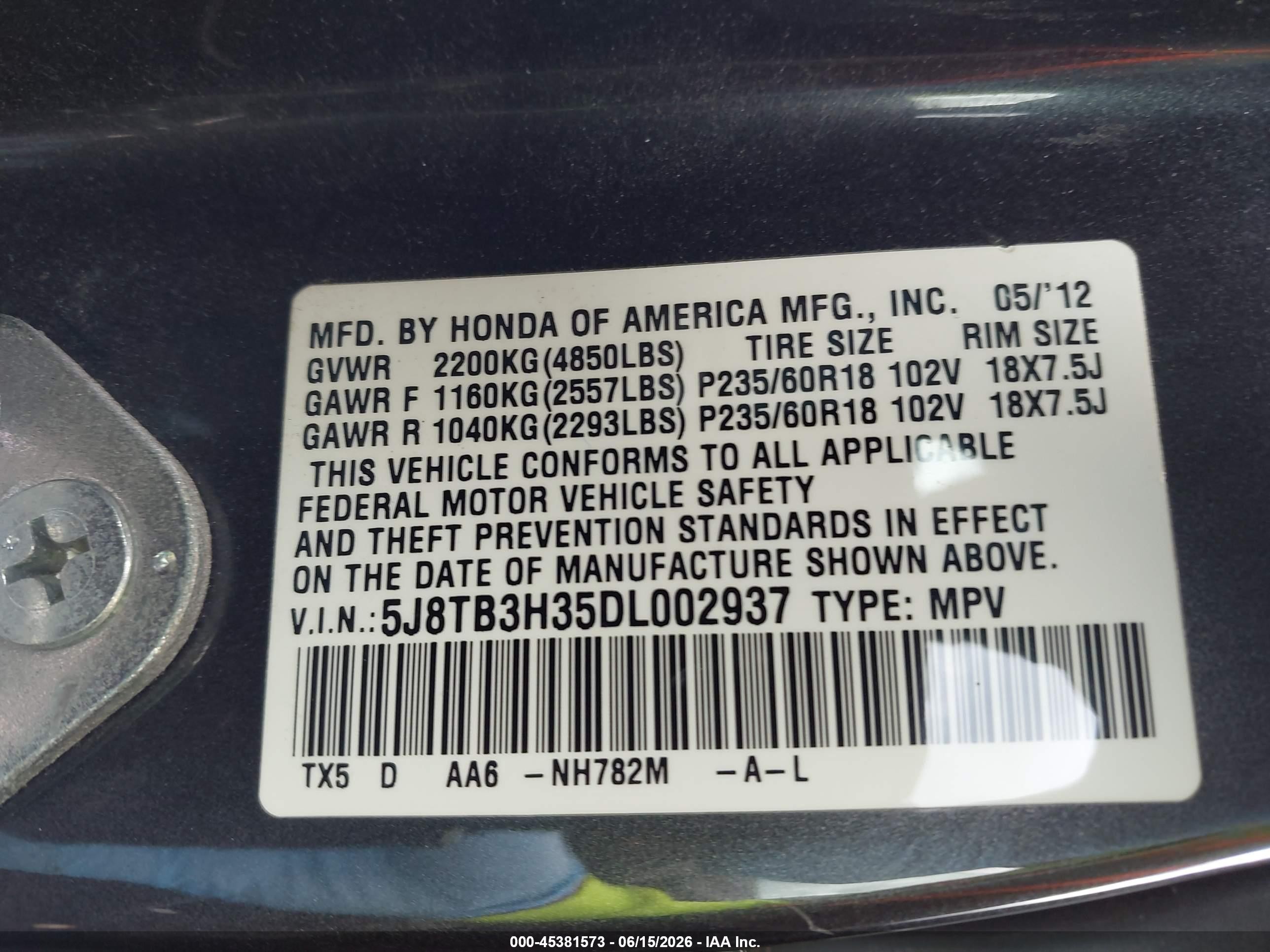 2013 Acura Rdx   Gray vin: 5J8TB3H35DL002937
