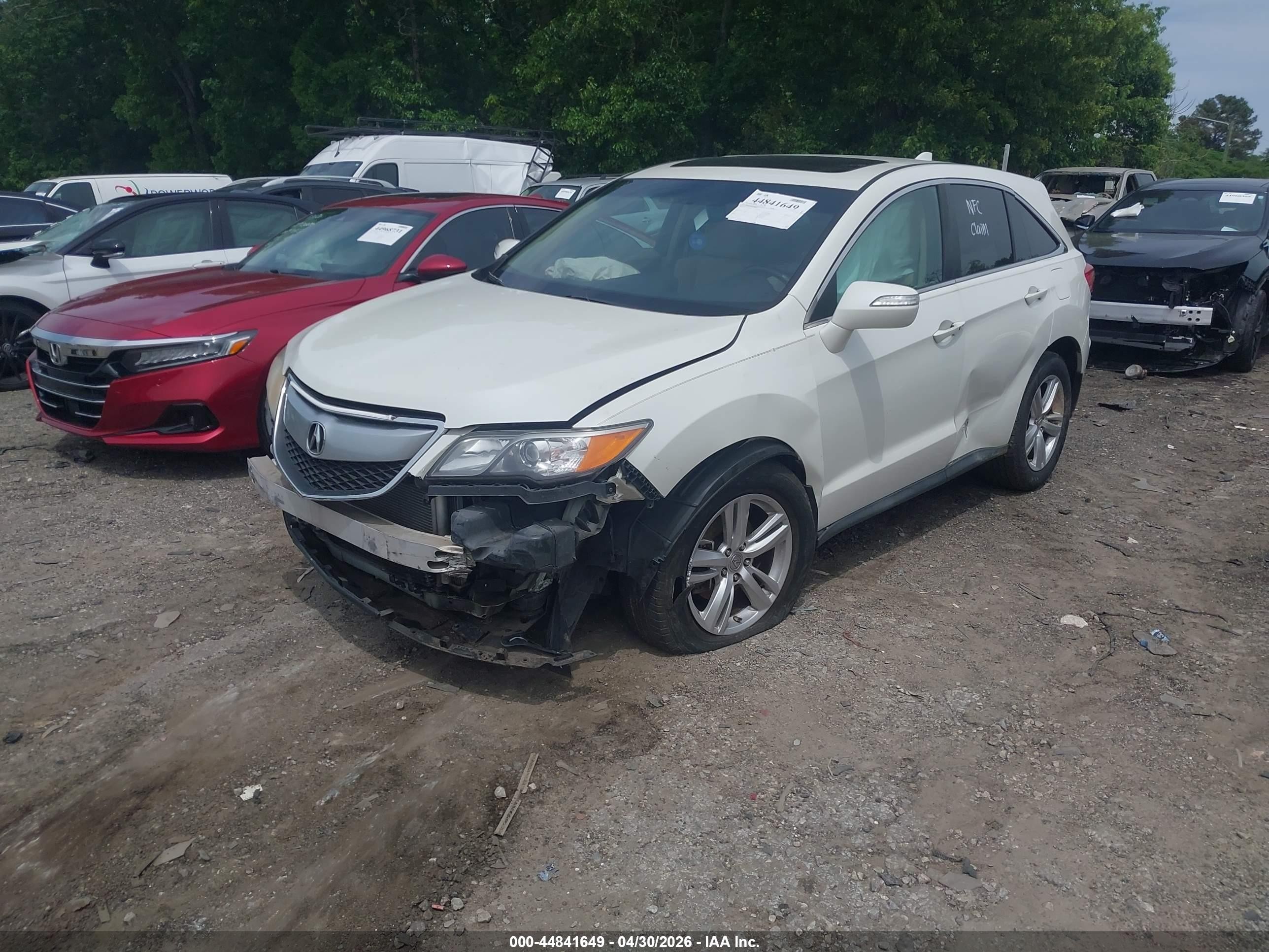 2014 Acura Rdx   White vin: 5J8TB3H36EL000809