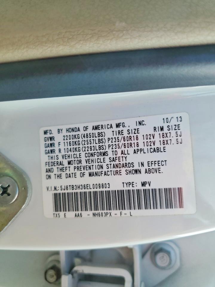 2014 Acura Rdx Белый vin: 5J8TB3H36EL009803