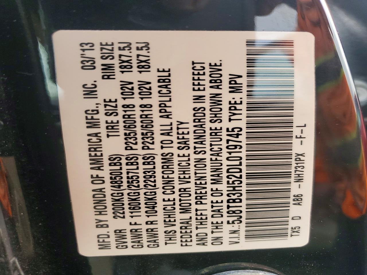2013 Acura Rdx Technology Black vin: 5J8TB3H52DL019745