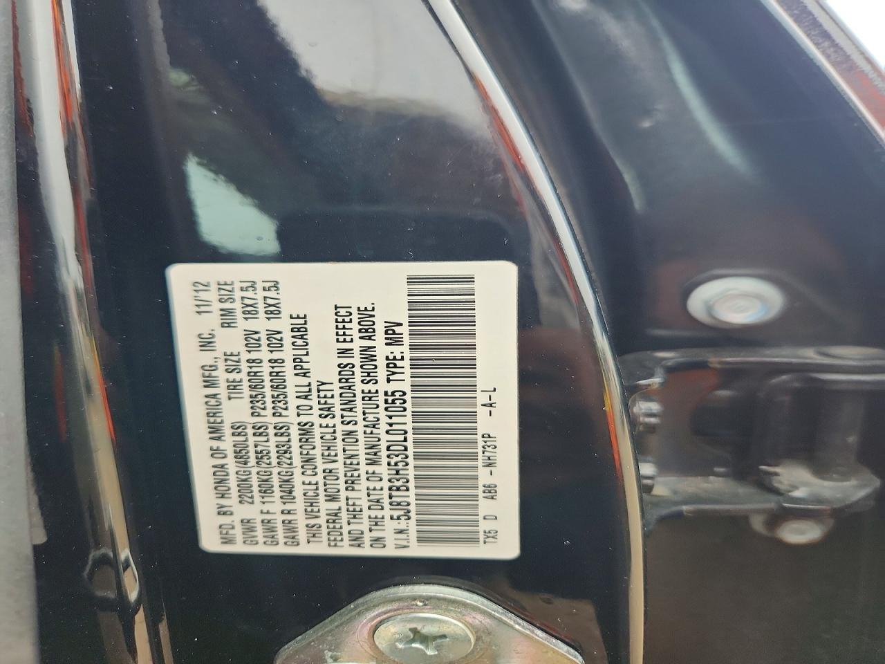 2013 Acura Rdx Technology Black vin: 5J8TB3H53DL011055