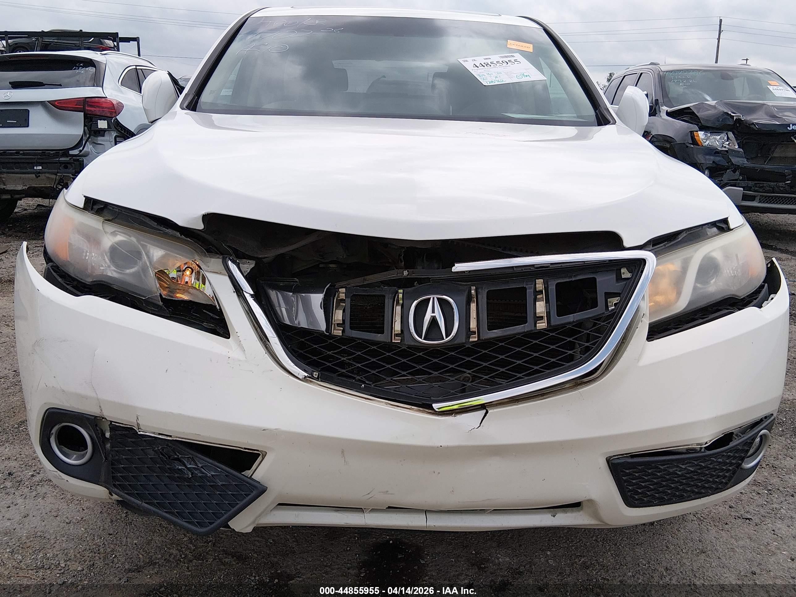 2014 Acura Rdx   White vin: 5J8TB3H55EL007297