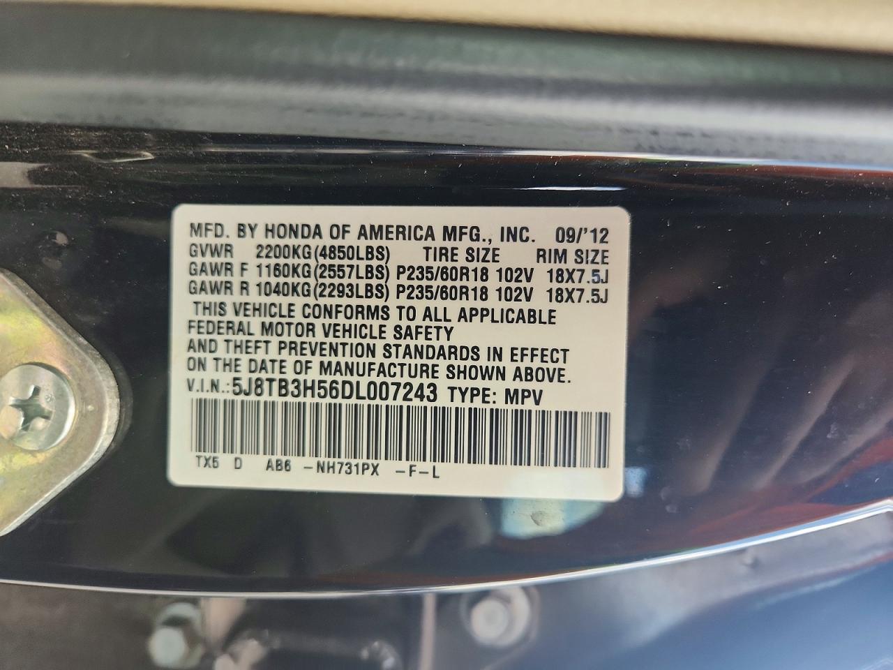 2013 Acura Rdx Technology Black vin: 5J8TB3H56DL007243