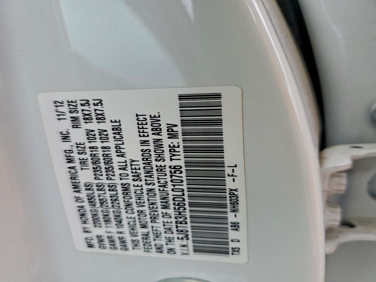 2013 Acura Rdx Technology White vin: 5J8TB3H56DL010756