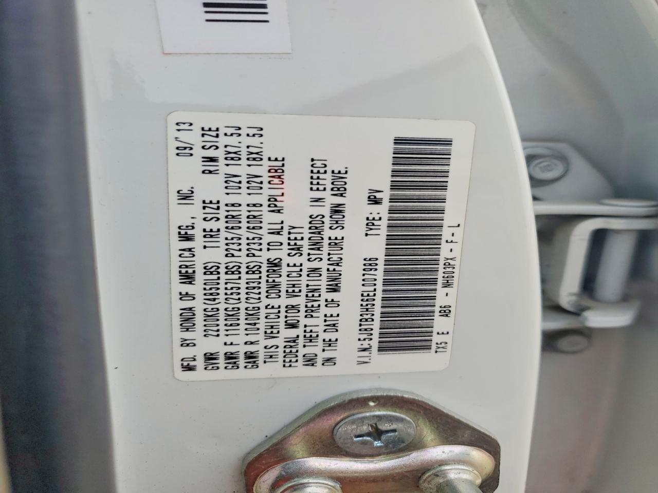 2014 Acura Rdx Technology White vin: 5J8TB3H56EL007986