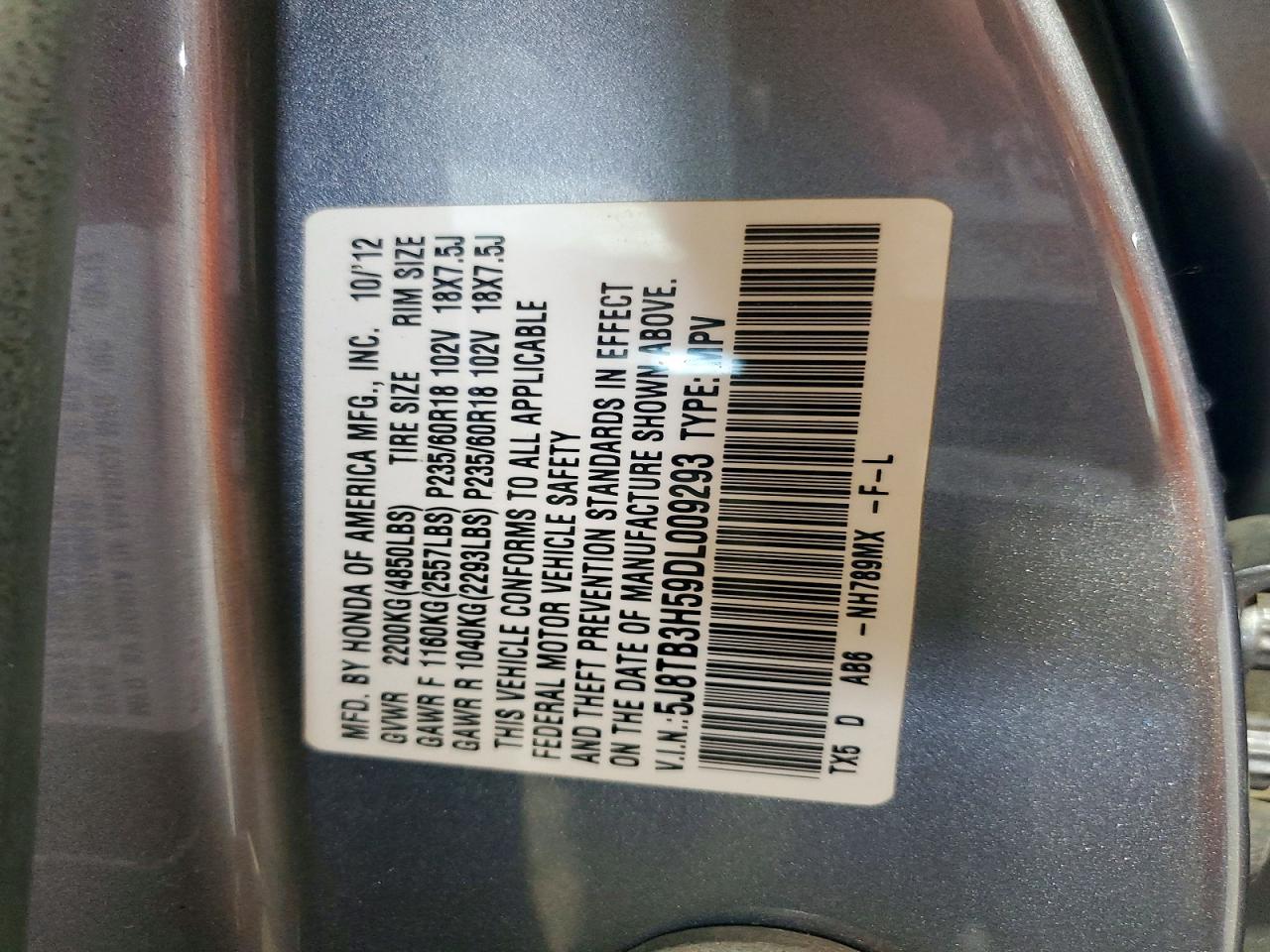 2013 Acura Rdx Technology Silver vin: 5J8TB3H59DL009293