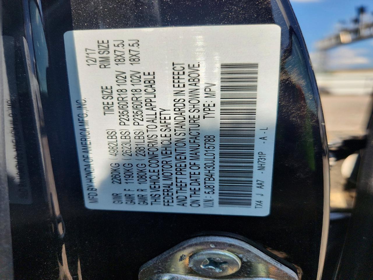 2018 Acura Rdx Black vin: 5J8TB4H30JL015788