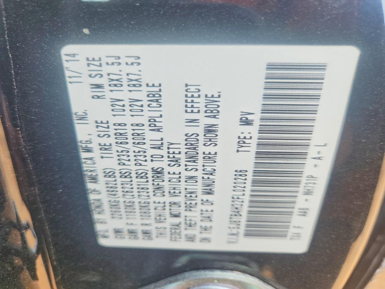 2015 Acura Rdx Black vin: 5J8TB4H32FL020286