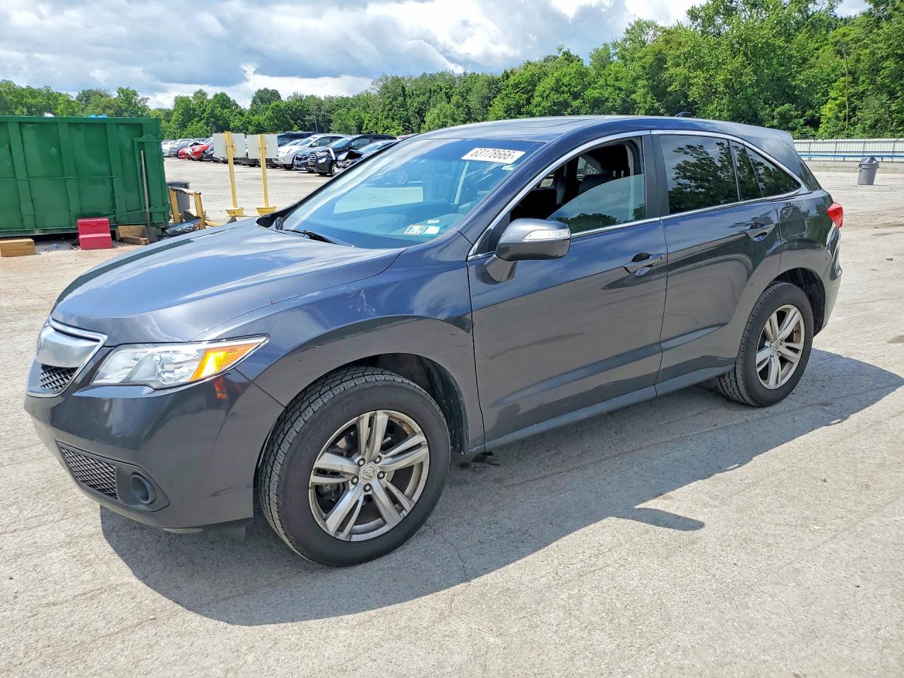 2015 Acura Rdx Gray vin: 5J8TB4H34FL010908