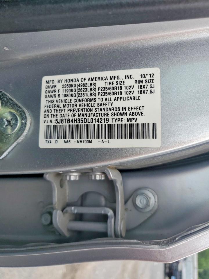 2013 Acura Rdx Silver vin: 5J8TB4H35DL014219