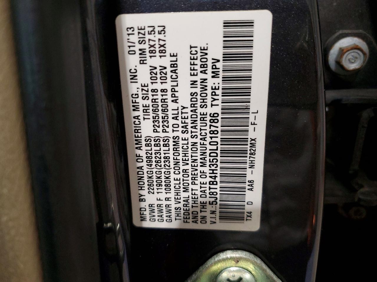 2013 Acura Rdx Gray vin: 5J8TB4H35DL018786