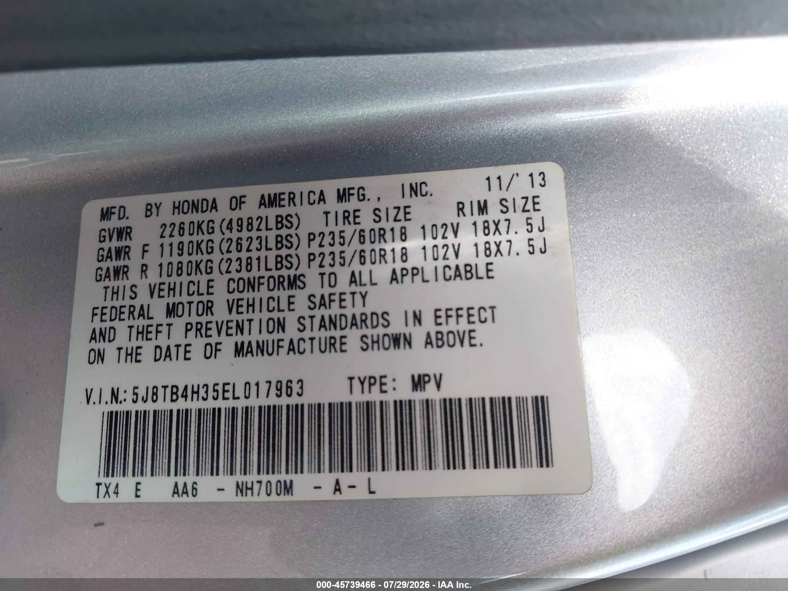 2014 Acura Rdx   Silver vin: 5J8TB4H35EL017963