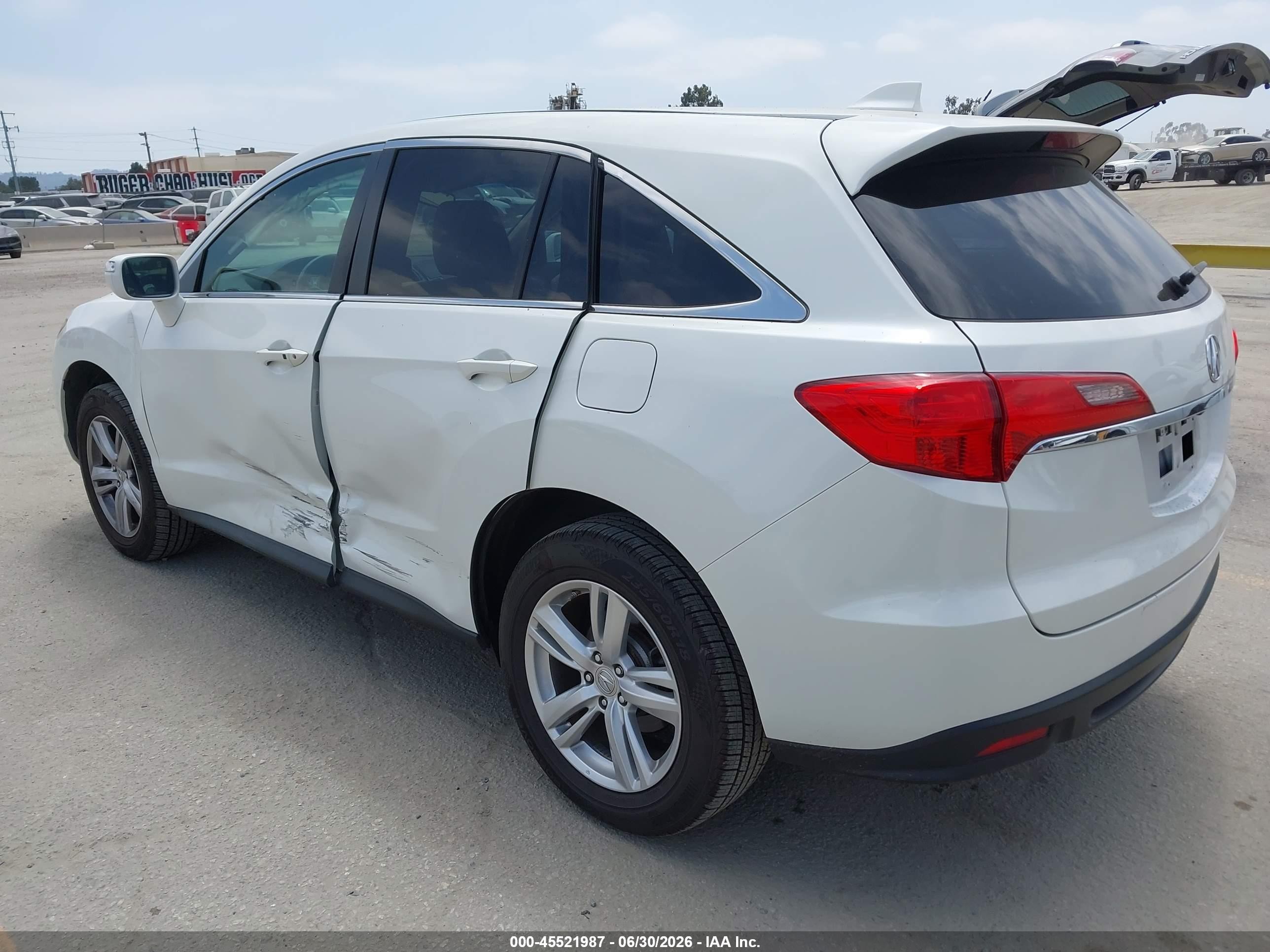 2013 Acura Rdx   White vin: 5J8TB4H36DL019719