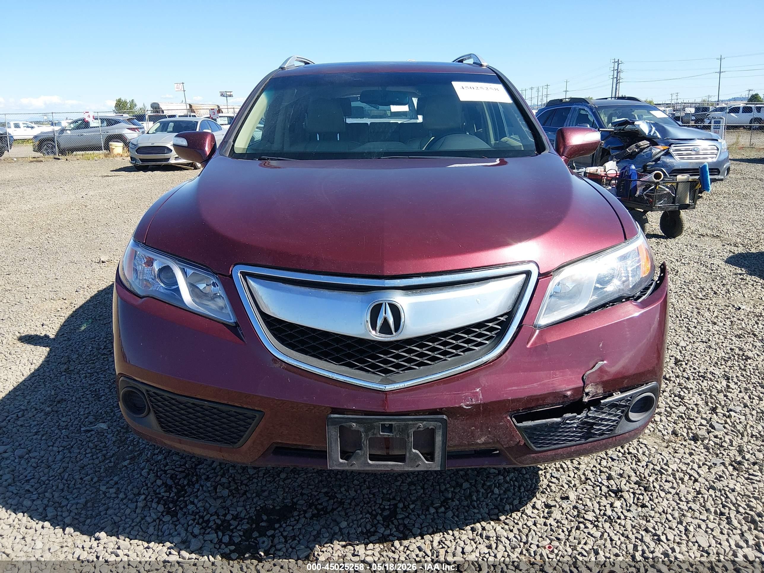 2014 Acura Rdx   Burgundy vin: 5J8TB4H36EL015591