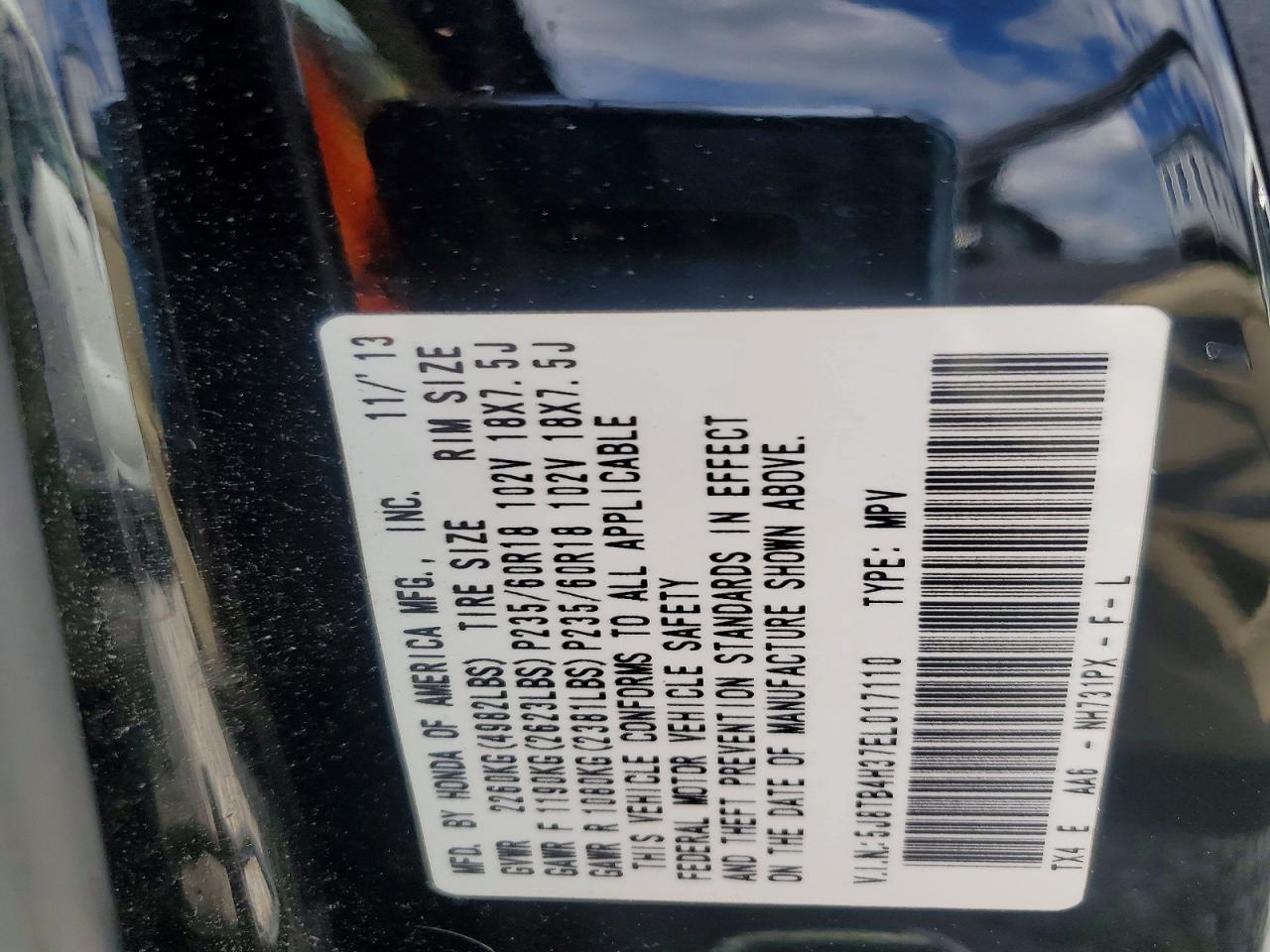 2014 Acura Rdx Black vin: 5J8TB4H37EL017110