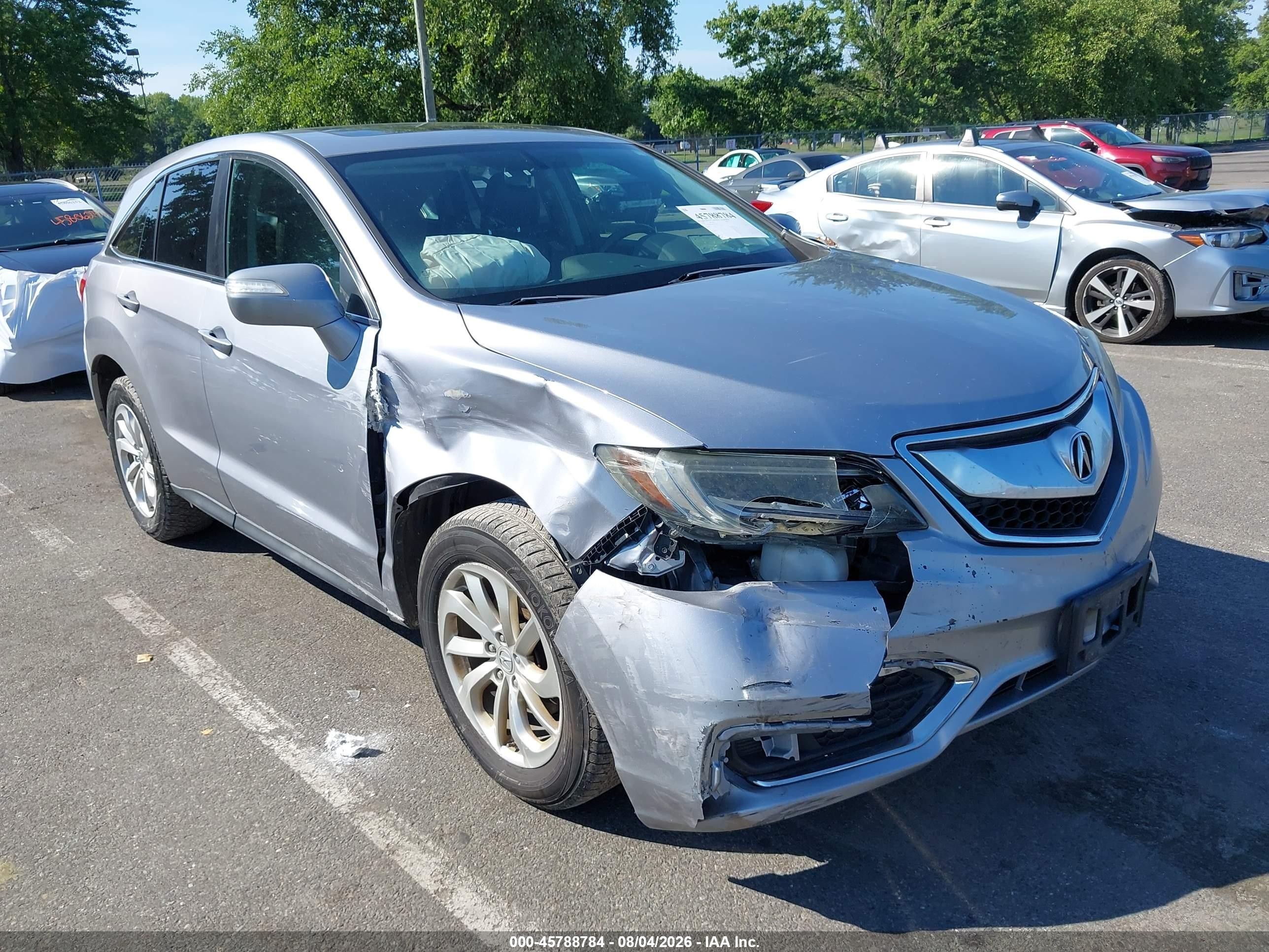 2016 Acura Rdx Acurawatch Plus Package Silver vin: 5J8TB4H38GL011996