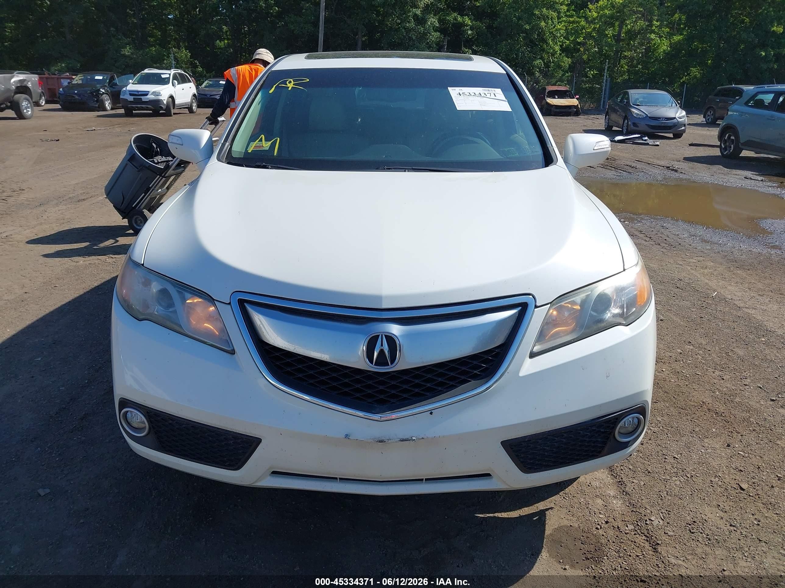 2013 Acura Rdx   White vin: 5J8TB4H39DL022274