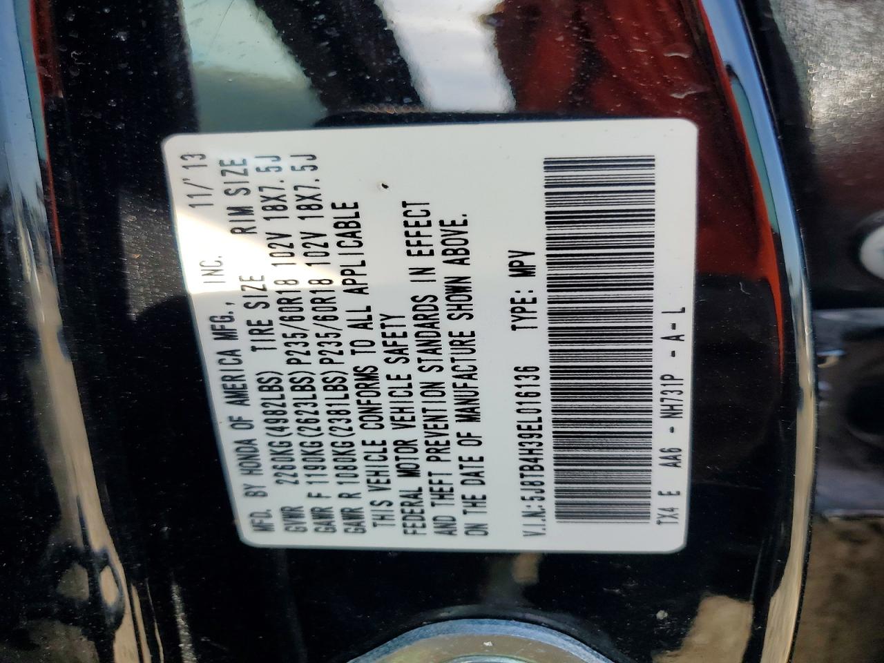2014 Acura Rdx Черный vin: 5J8TB4H39EL016136