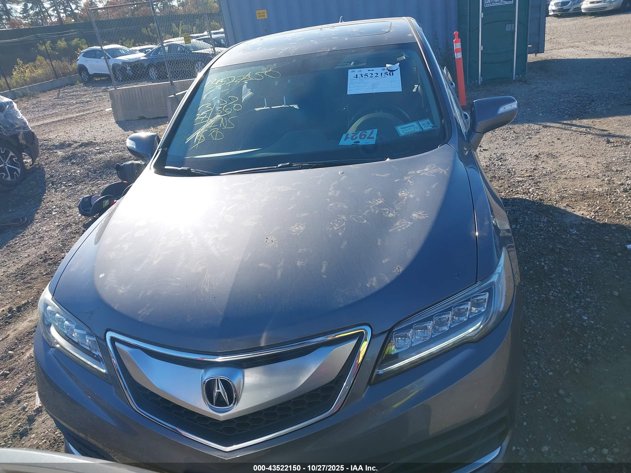 2018 Acura Rdx Acurawatch Plus Package Серый vin: 5J8TB4H3XJL020173