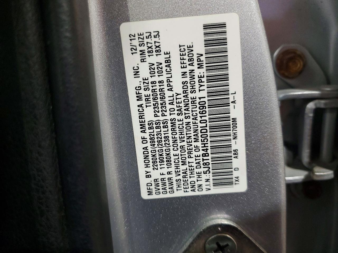 2013 Acura Rdx Technology Silver vin: 5J8TB4H50DL016901