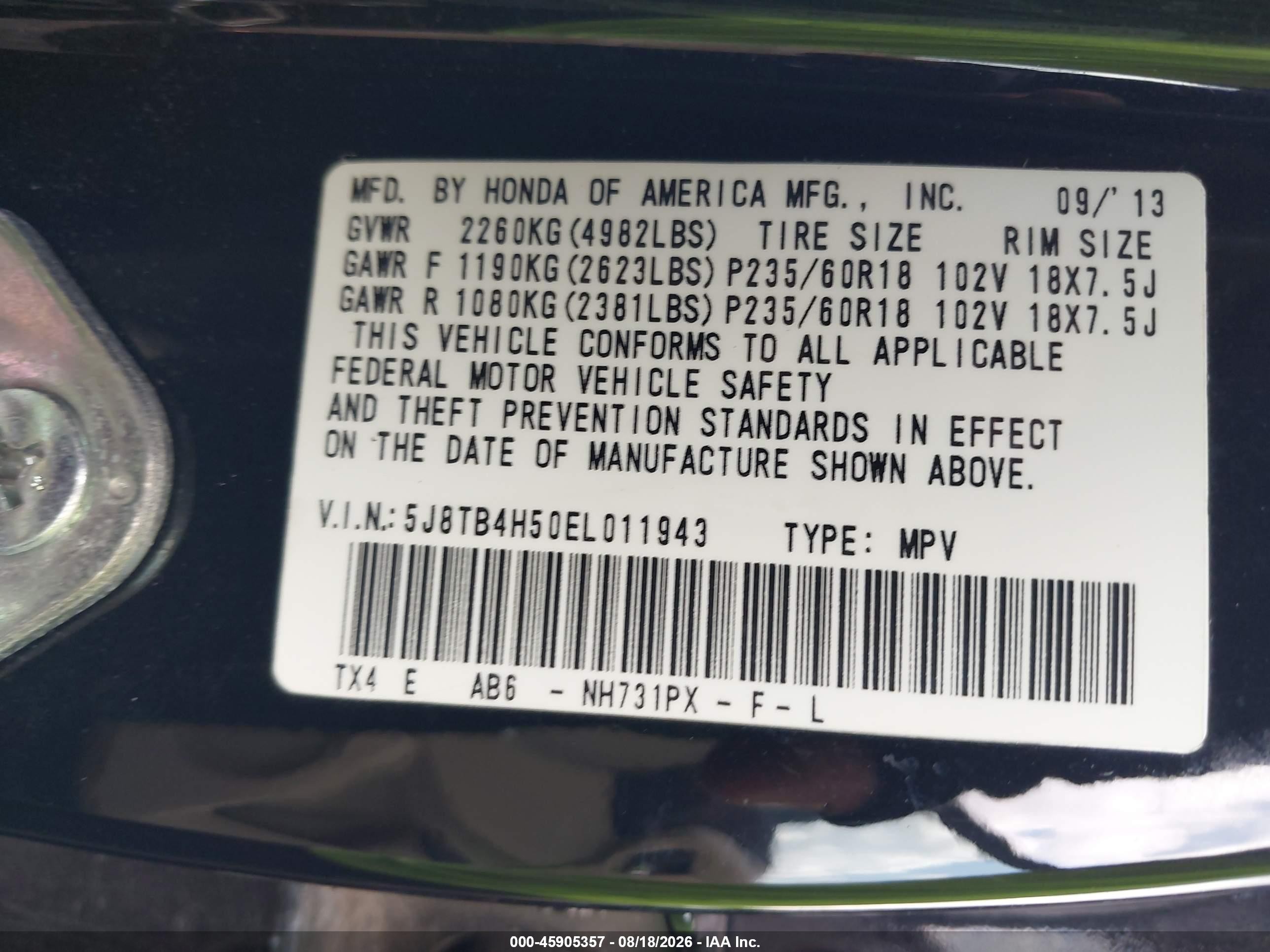 2014 Acura Rdx   Black vin: 5J8TB4H50EL011943