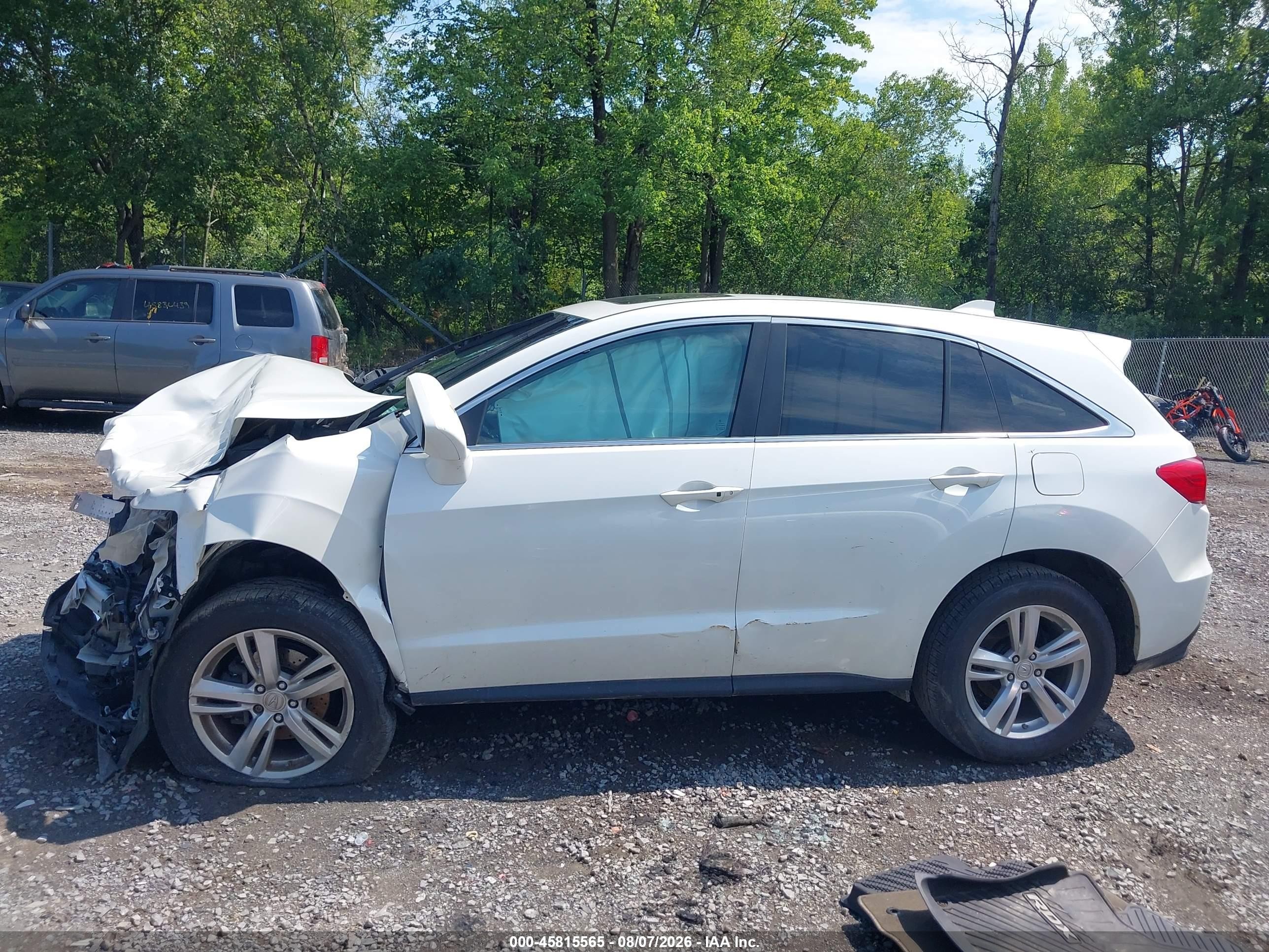 2015 Acura Rdx   White vin: 5J8TB4H50FL005304