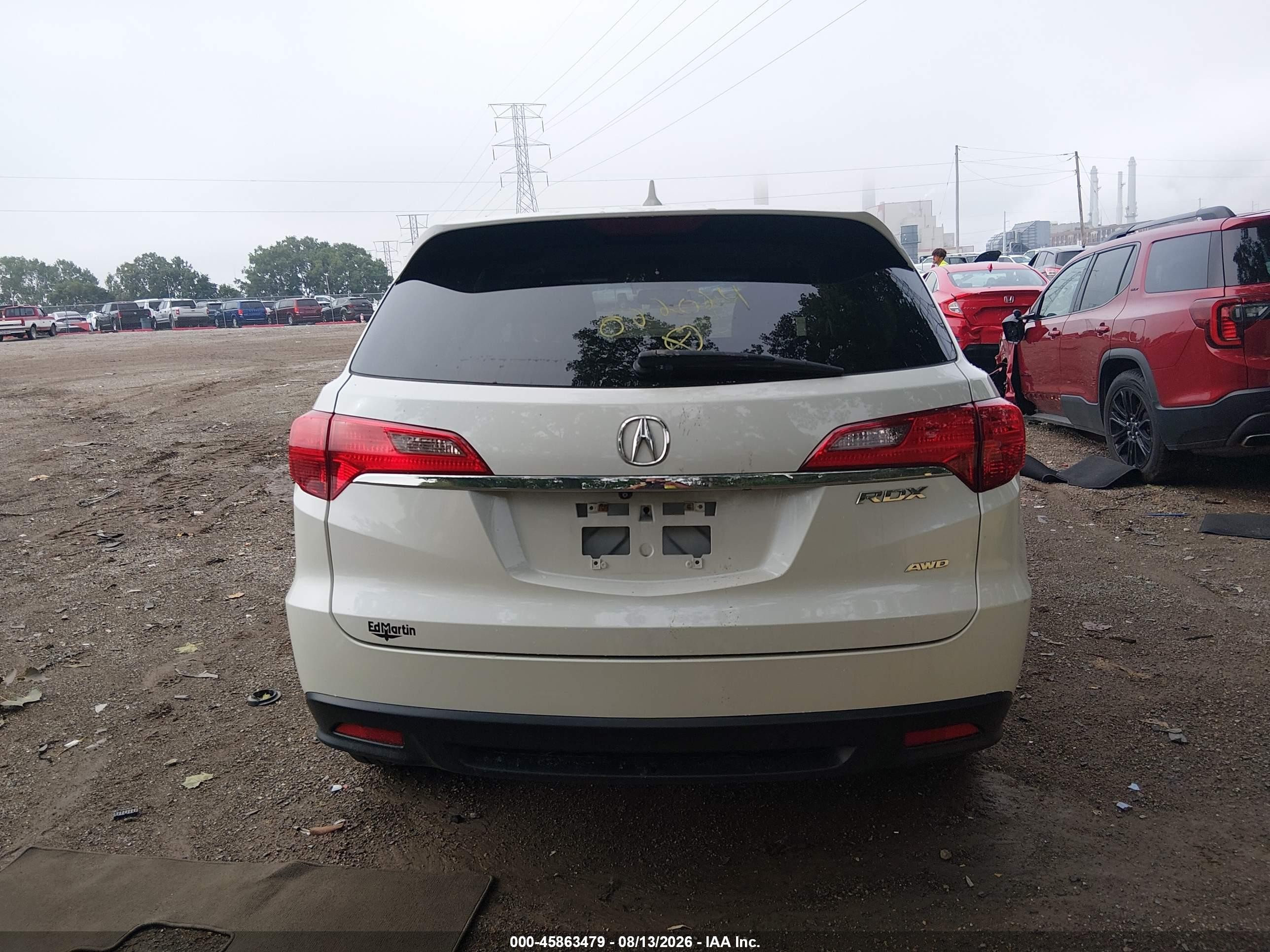 2015 Acura Rdx   White vin: 5J8TB4H52FL022024