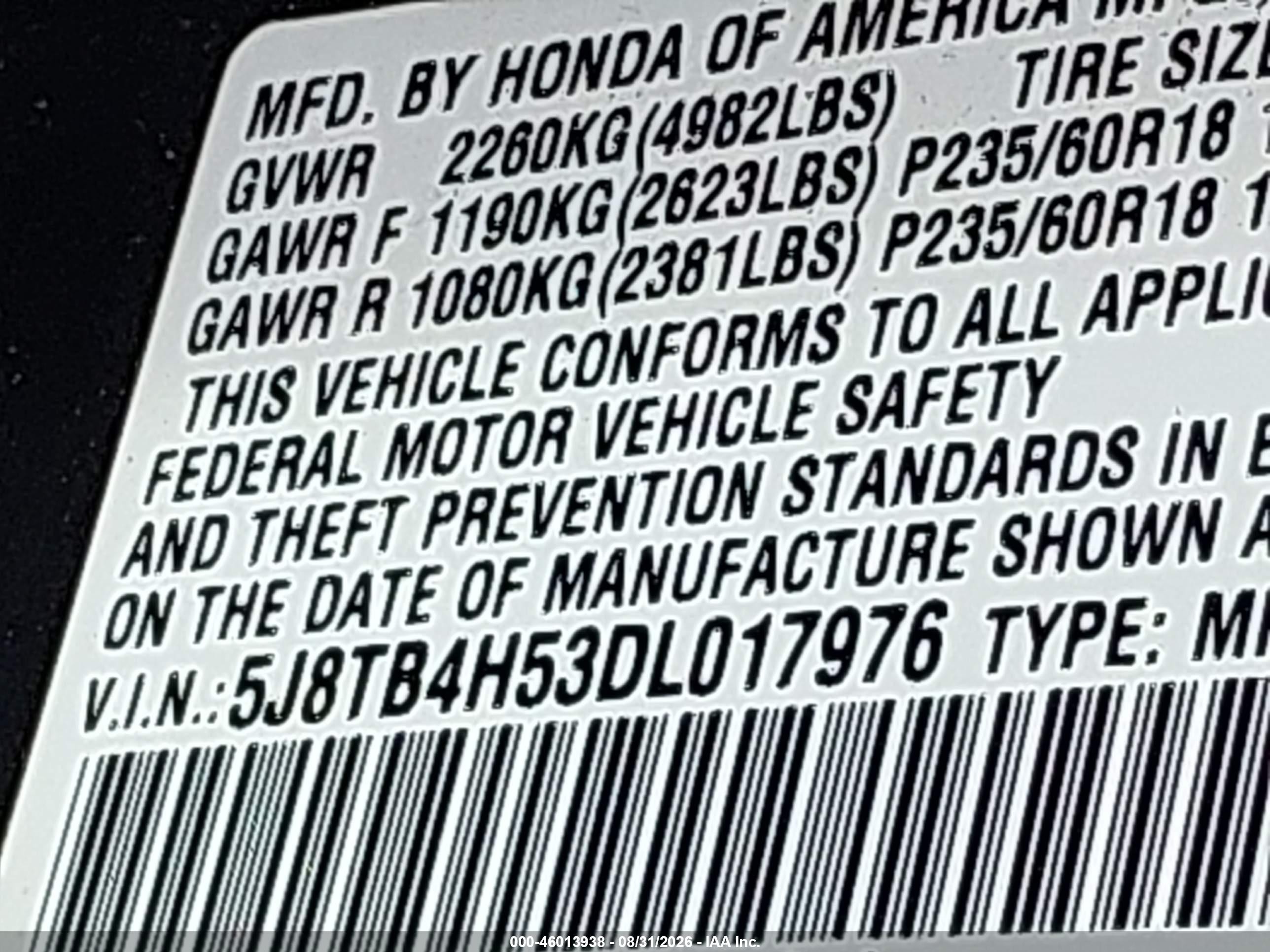 2013 Acura Rdx   Gray vin: 5J8TB4H53DL017976