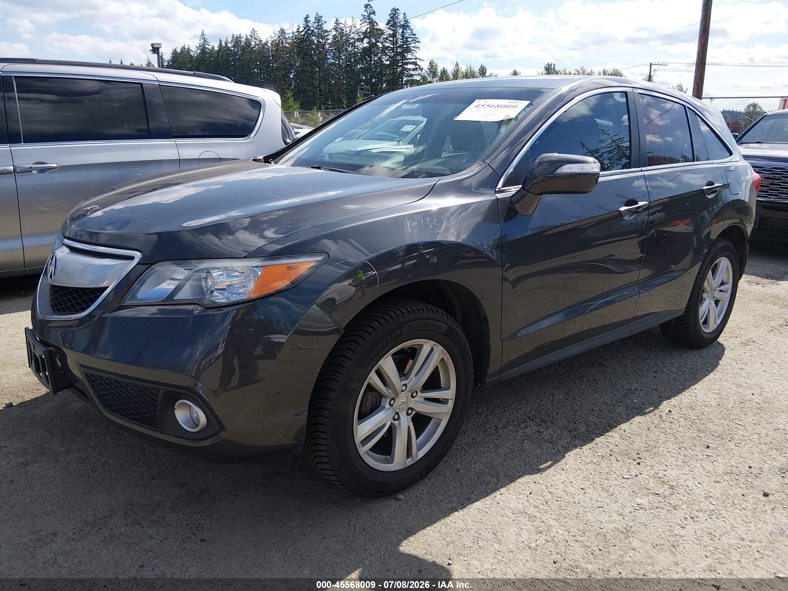 2015 Acura Rdx   Gray vin: 5J8TB4H54FL013972
