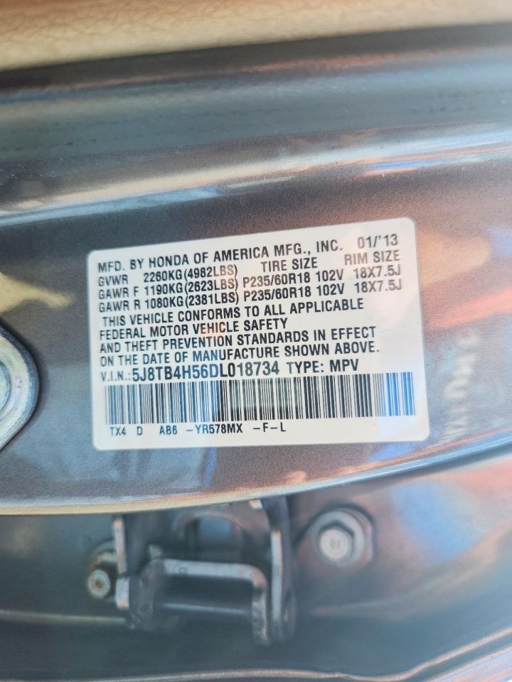 2013 Acura Rdx Technology Gray vin: 5J8TB4H56DL018734