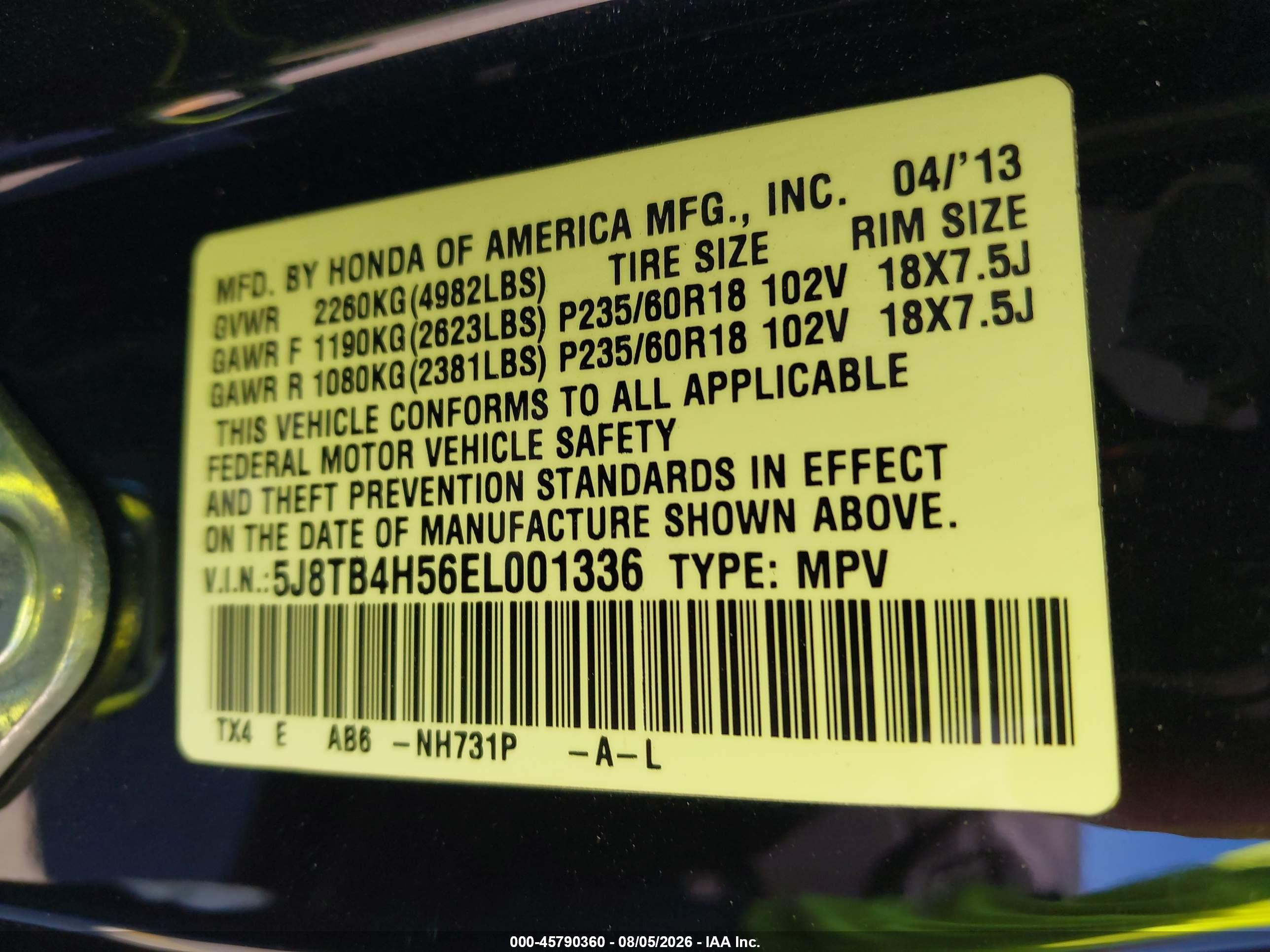 2014 Acura Rdx   Black vin: 5J8TB4H56EL001336