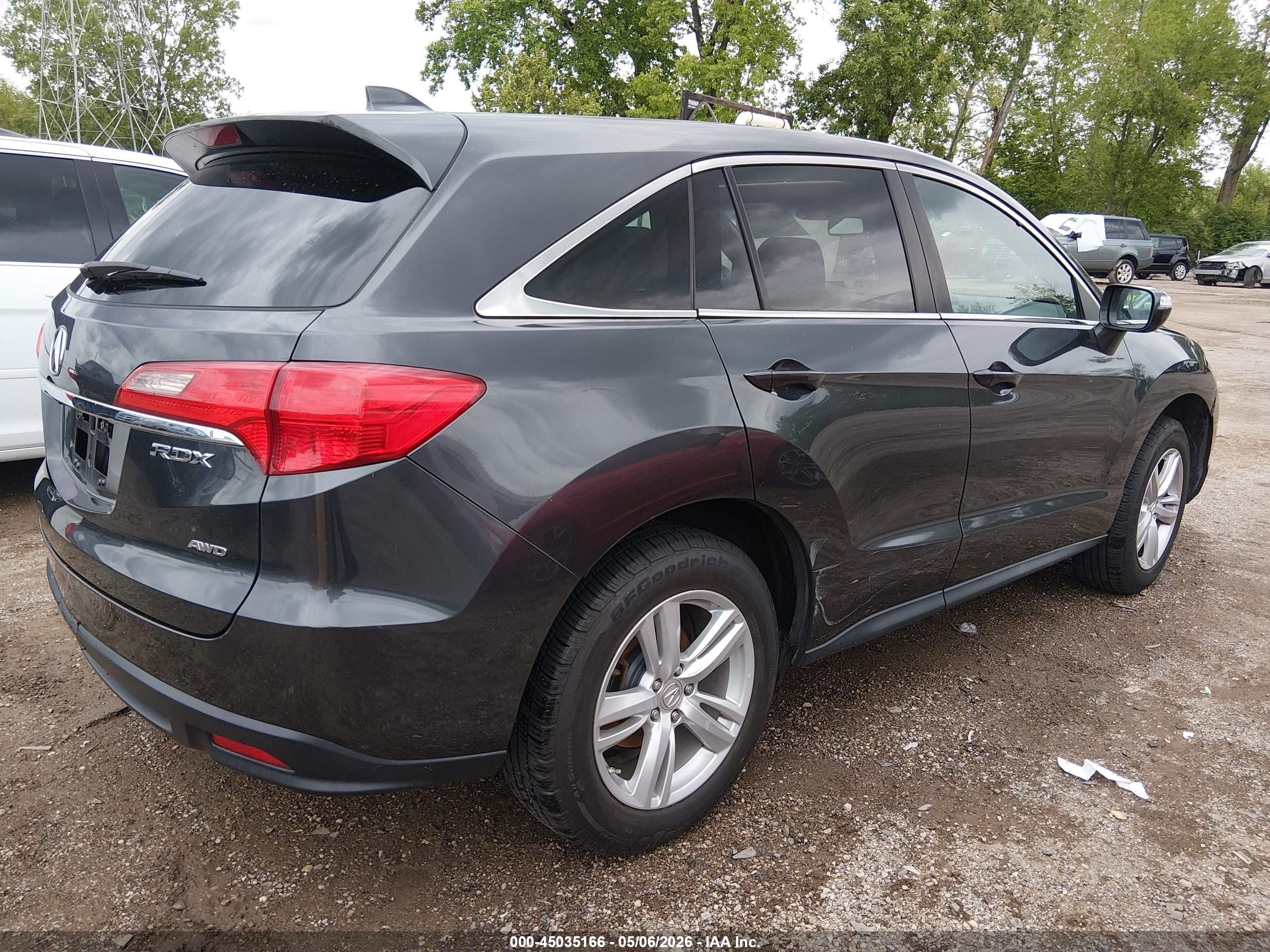 2014 Acura Rdx   Gray vin: 5J8TB4H56EL021683