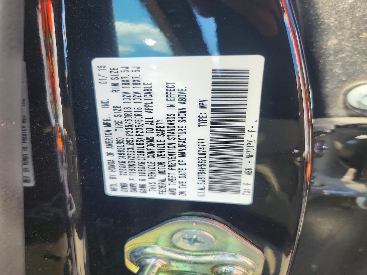 2015 Acura Rdx Technology Black vin: 5J8TB4H56FL024777