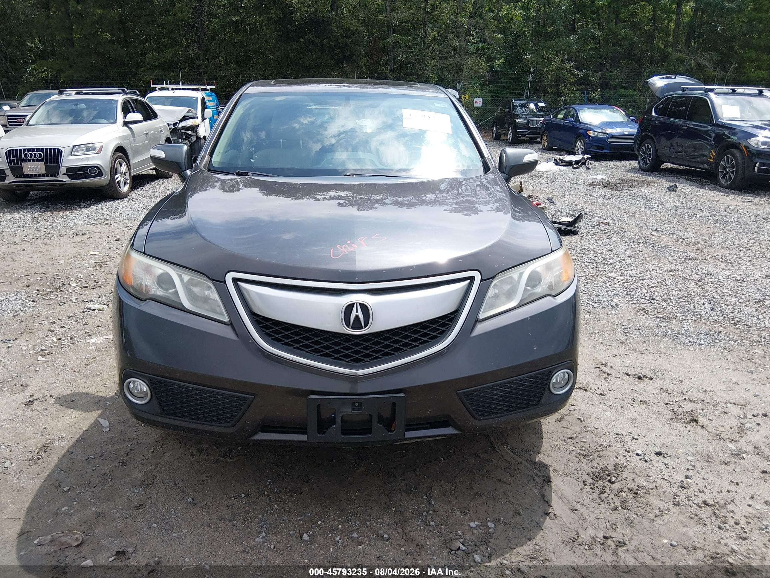 2013 Acura Rdx   Gray vin: 5J8TB4H57DL007452