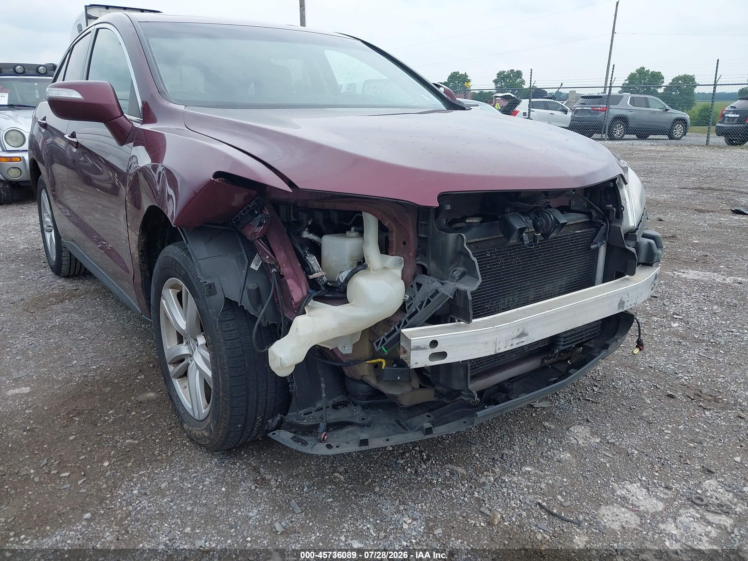 2013 Acura Rdx   Темно-бордовый vin: 5J8TB4H57DL013476