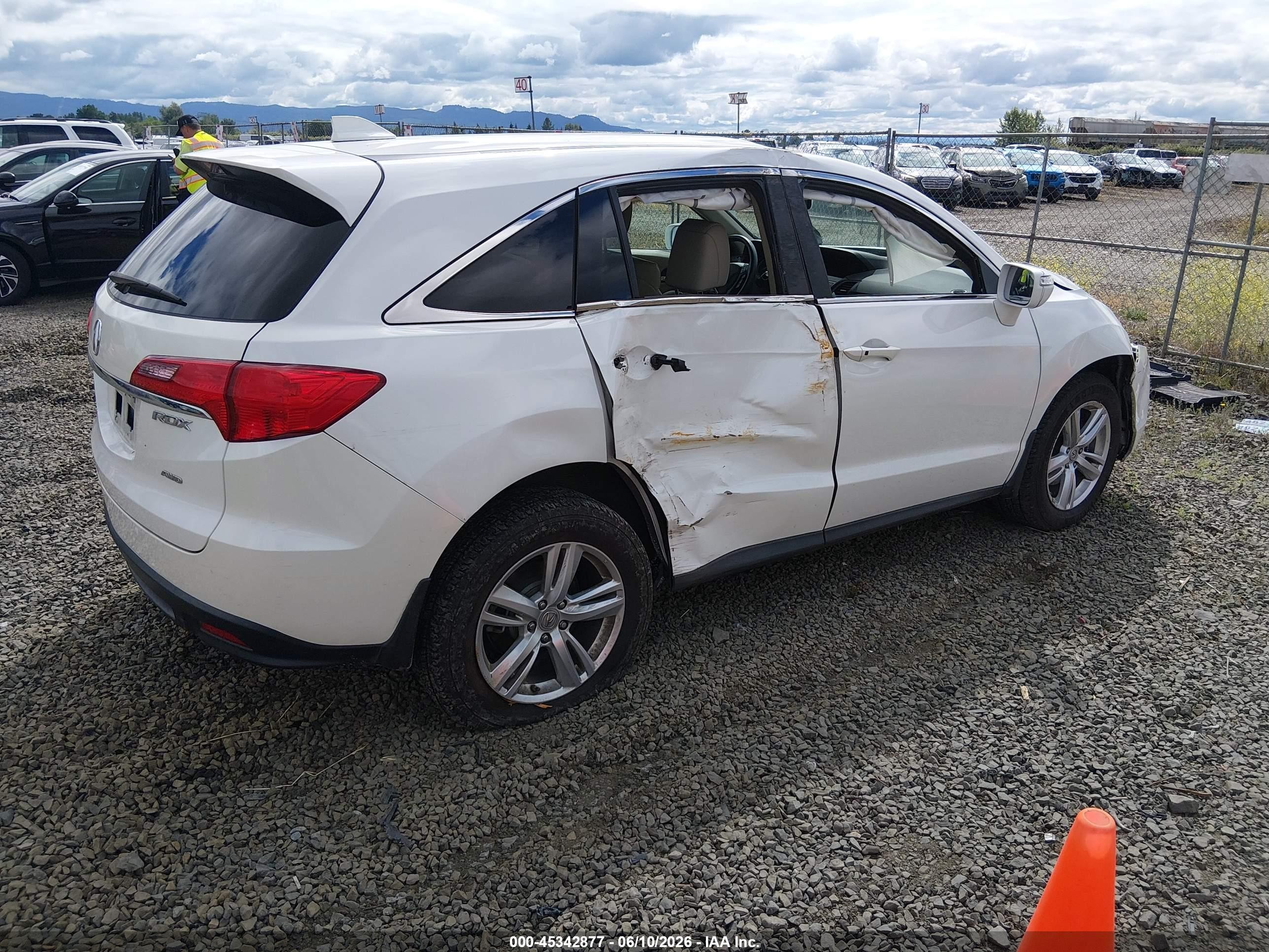 2015 Acura Rdx   White vin: 5J8TB4H57FL008166