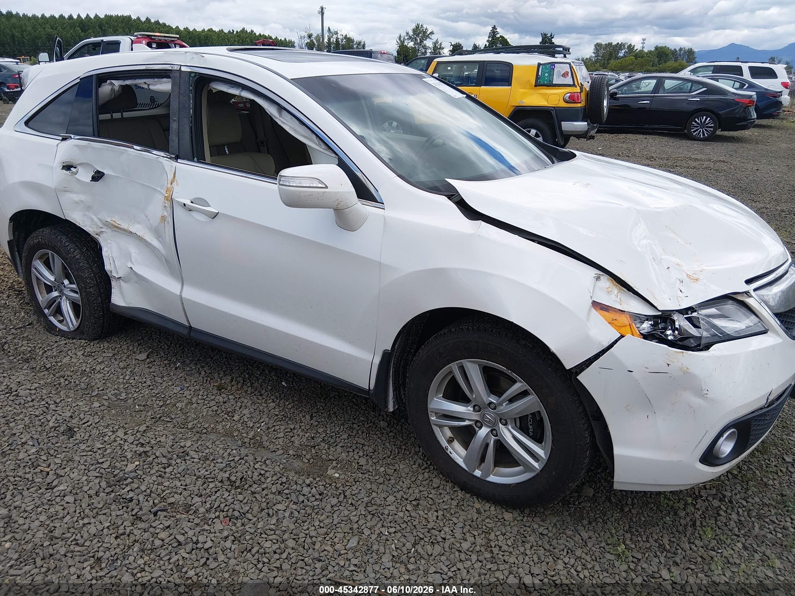 2015 Acura Rdx   White vin: 5J8TB4H57FL008166