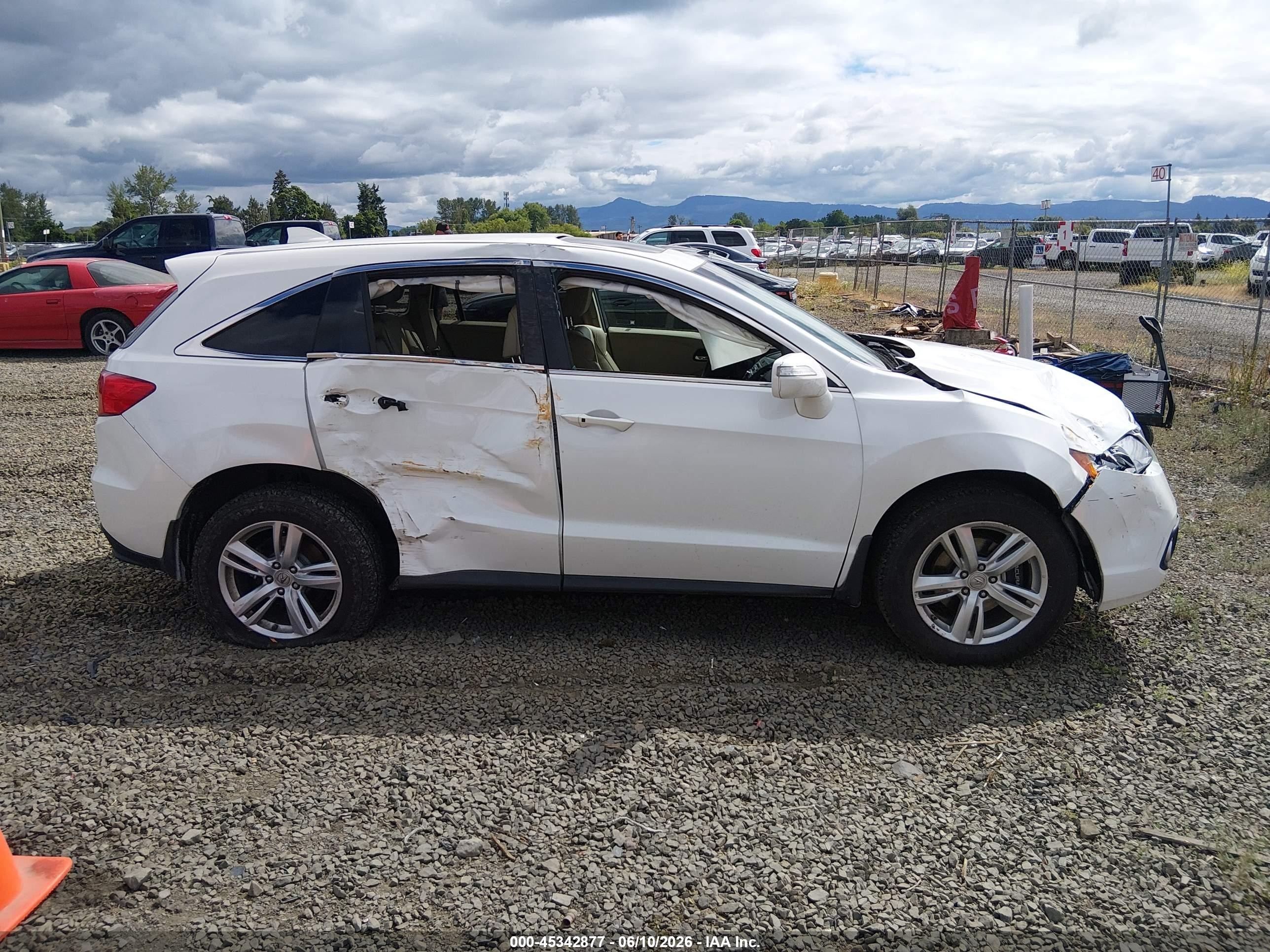2015 Acura Rdx   White vin: 5J8TB4H57FL008166